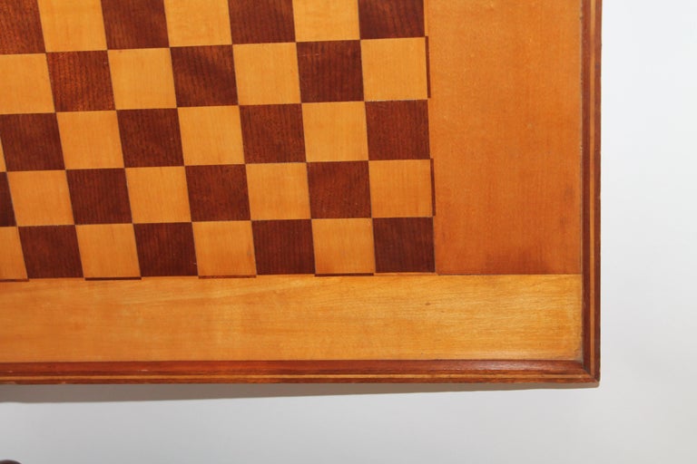 Hand-Crafted Inlaid Game Board, Oversize C. 1930 For Sale