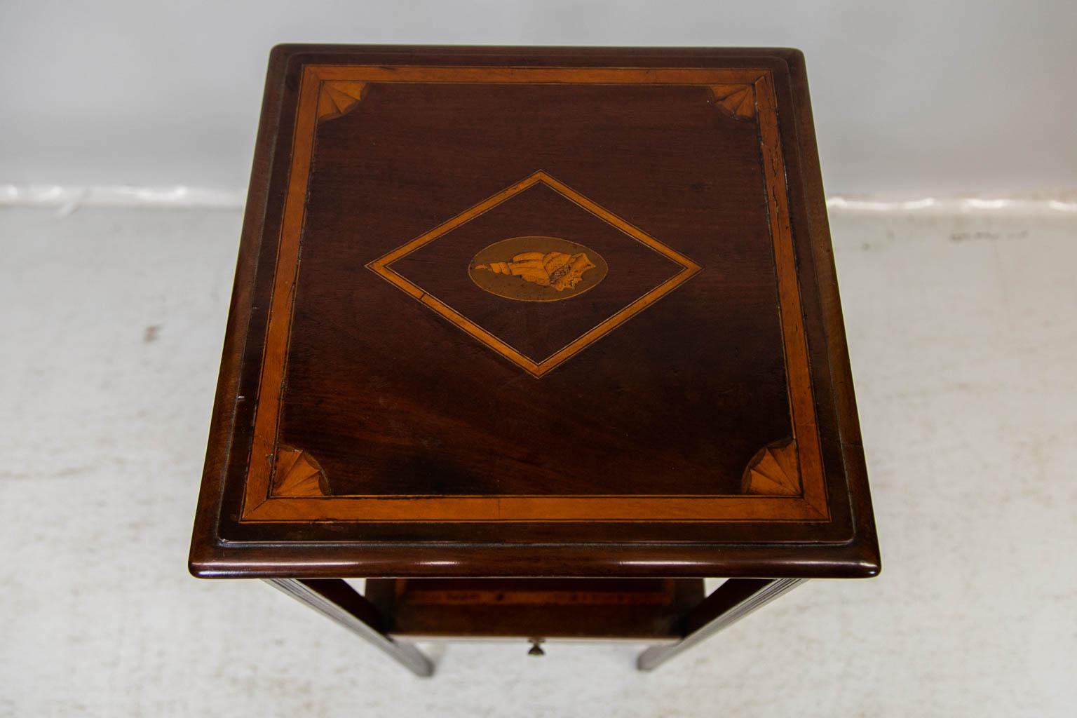 English Inlaid George III One Drawer Table For Sale