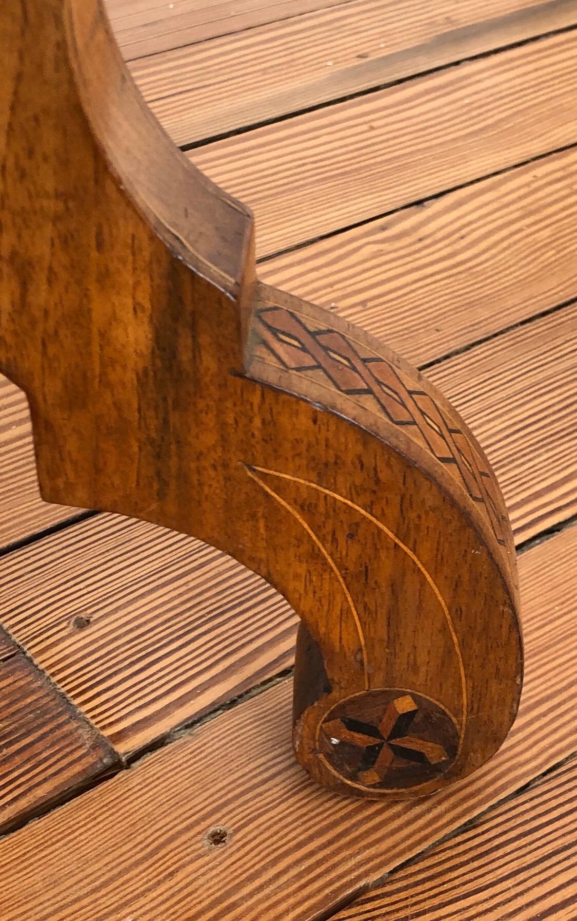 Inlaid German Biedermeier Stool / Bench 2