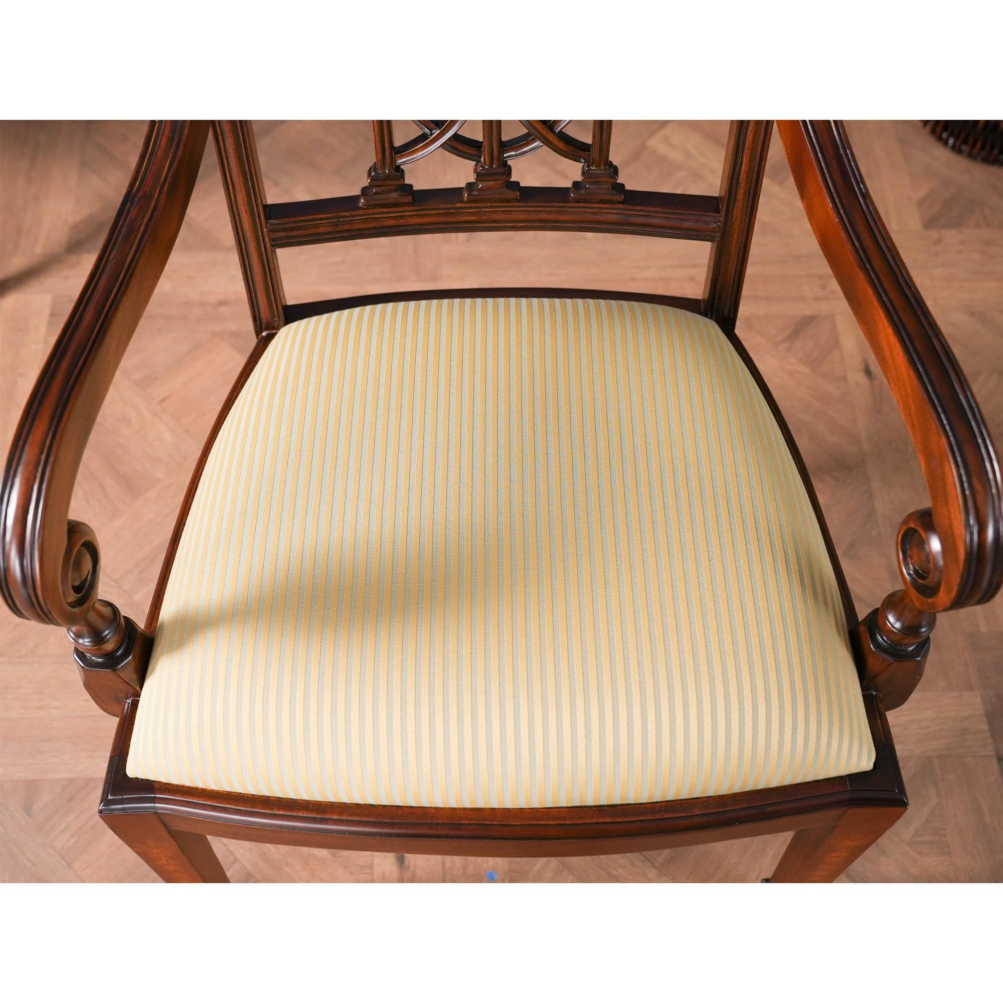 Hepplewhite-Stühle mit Intarsien, 10er-Set im Angebot 7