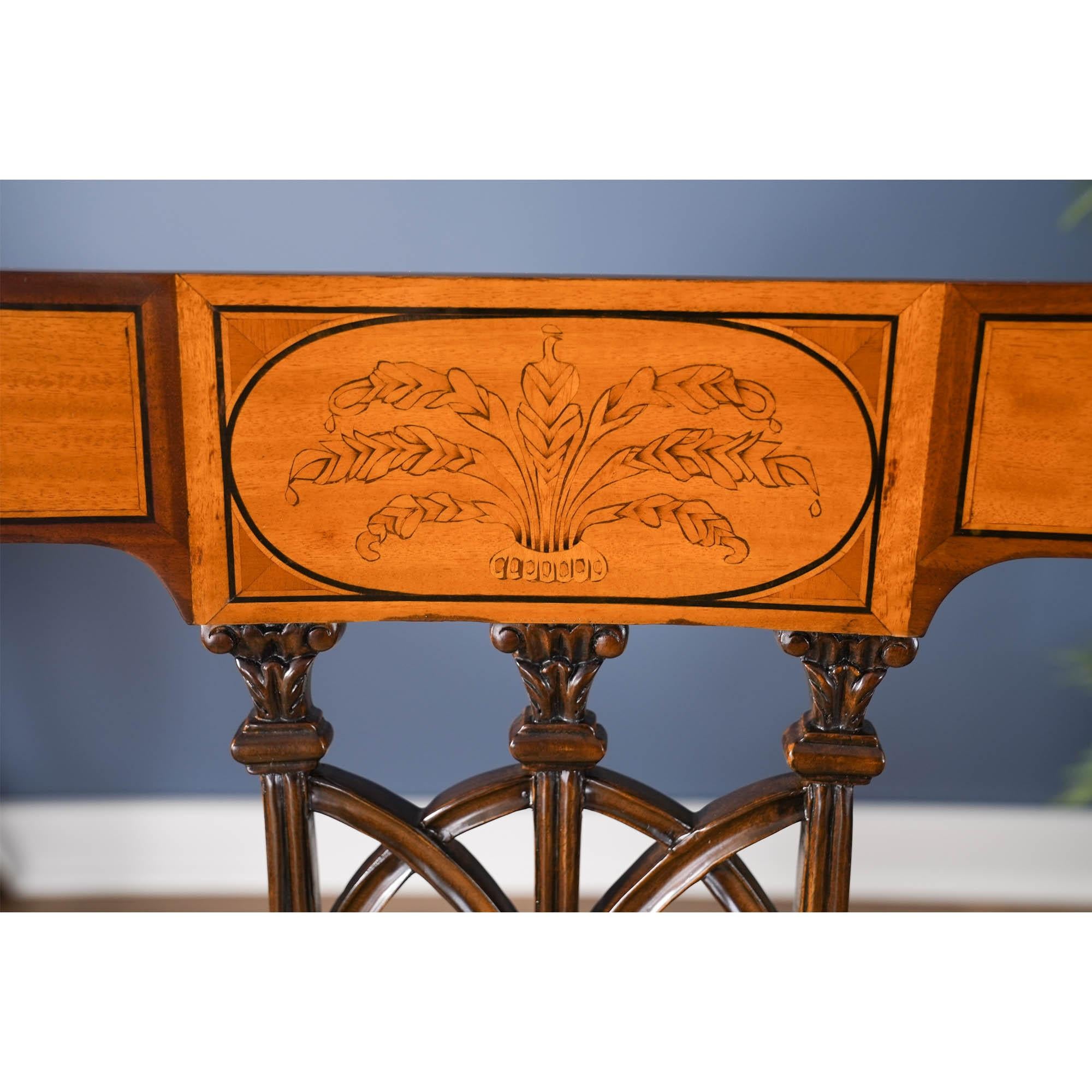 Hepplewhite-Stühle mit Intarsien, 10er-Set im Angebot 1