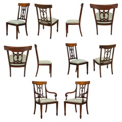 Chaises Hepplewhite incrustées, lot de 10