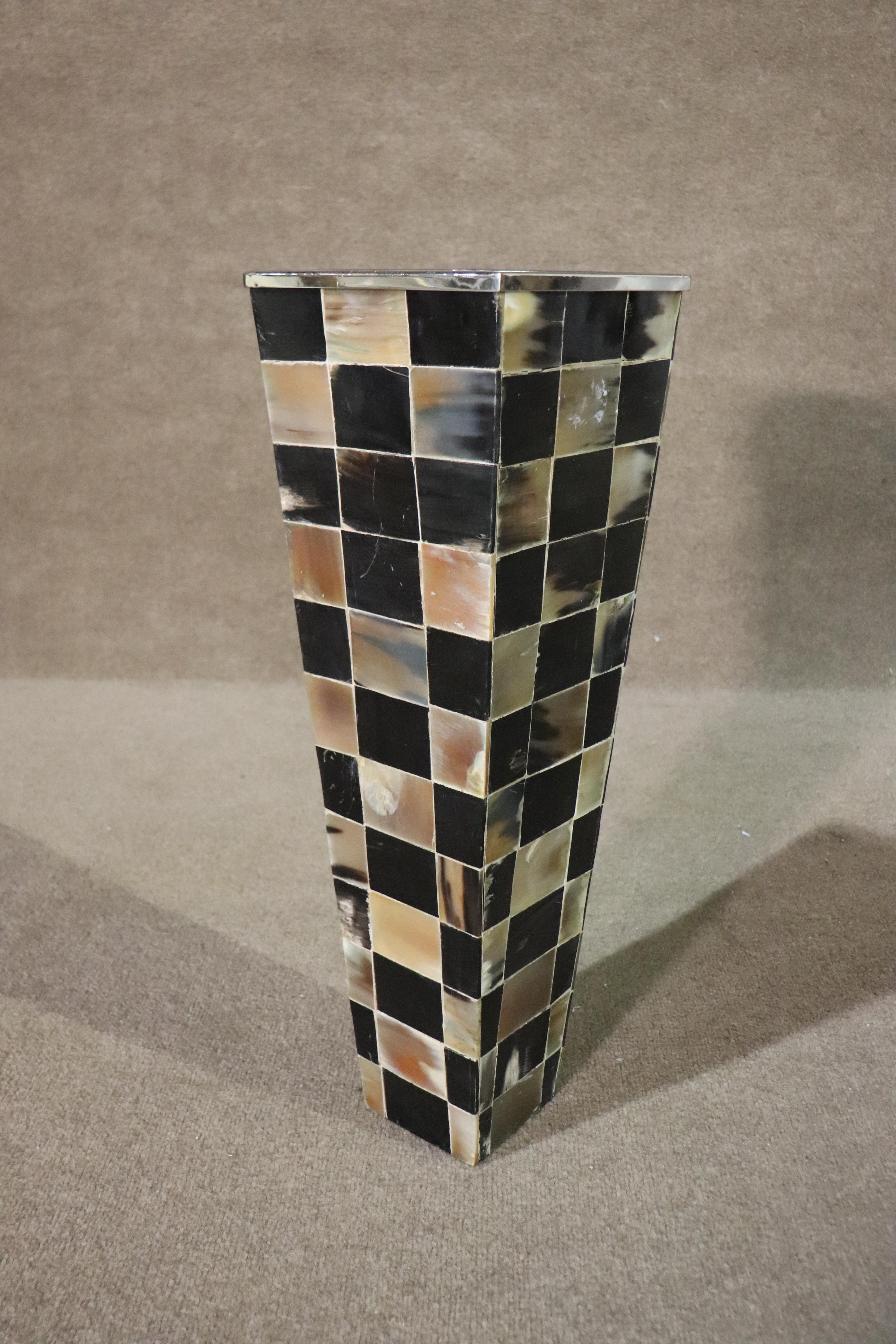 Inlaid Horn Umbrella Stand For Sale 2