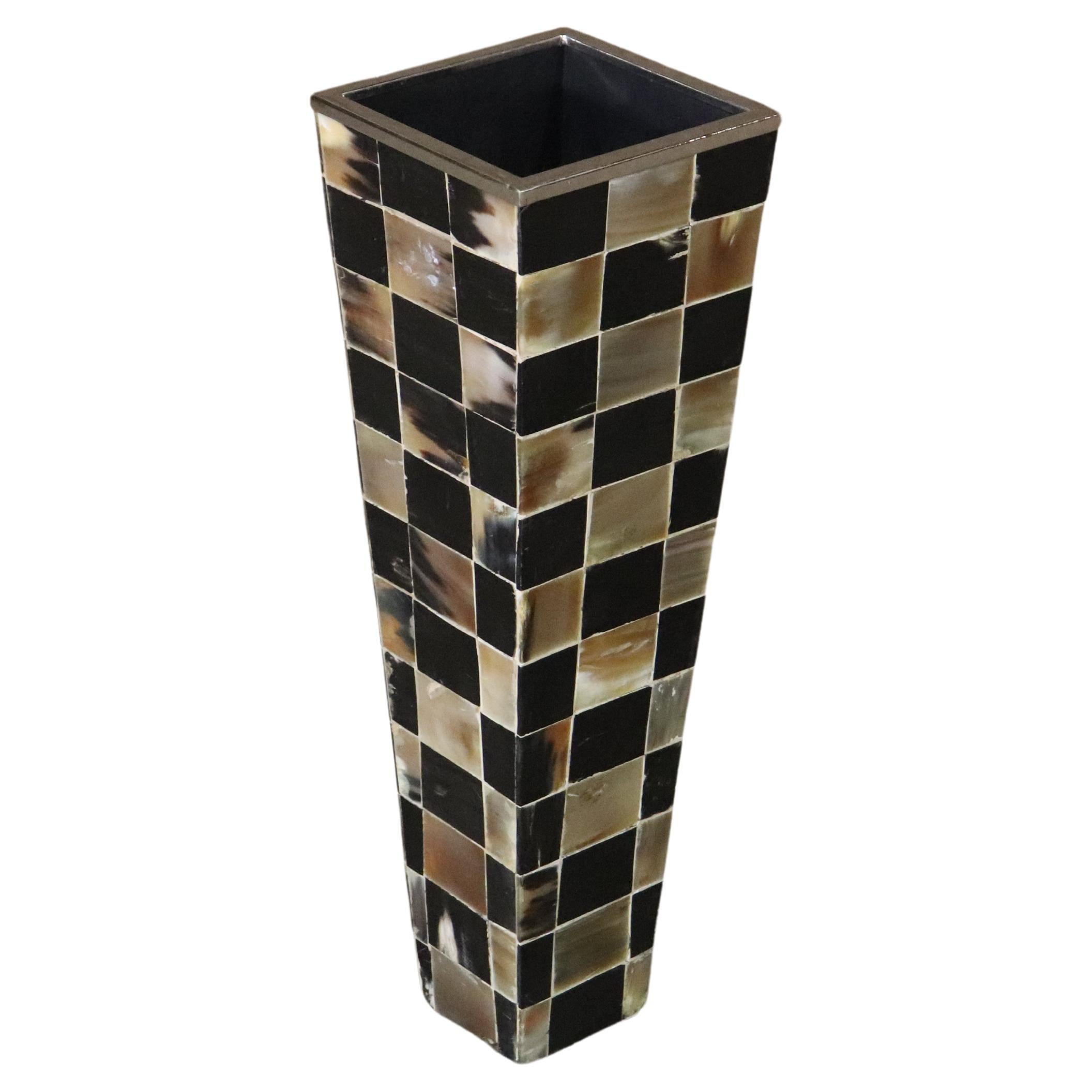 Inlaid Horn Umbrella Stand For Sale