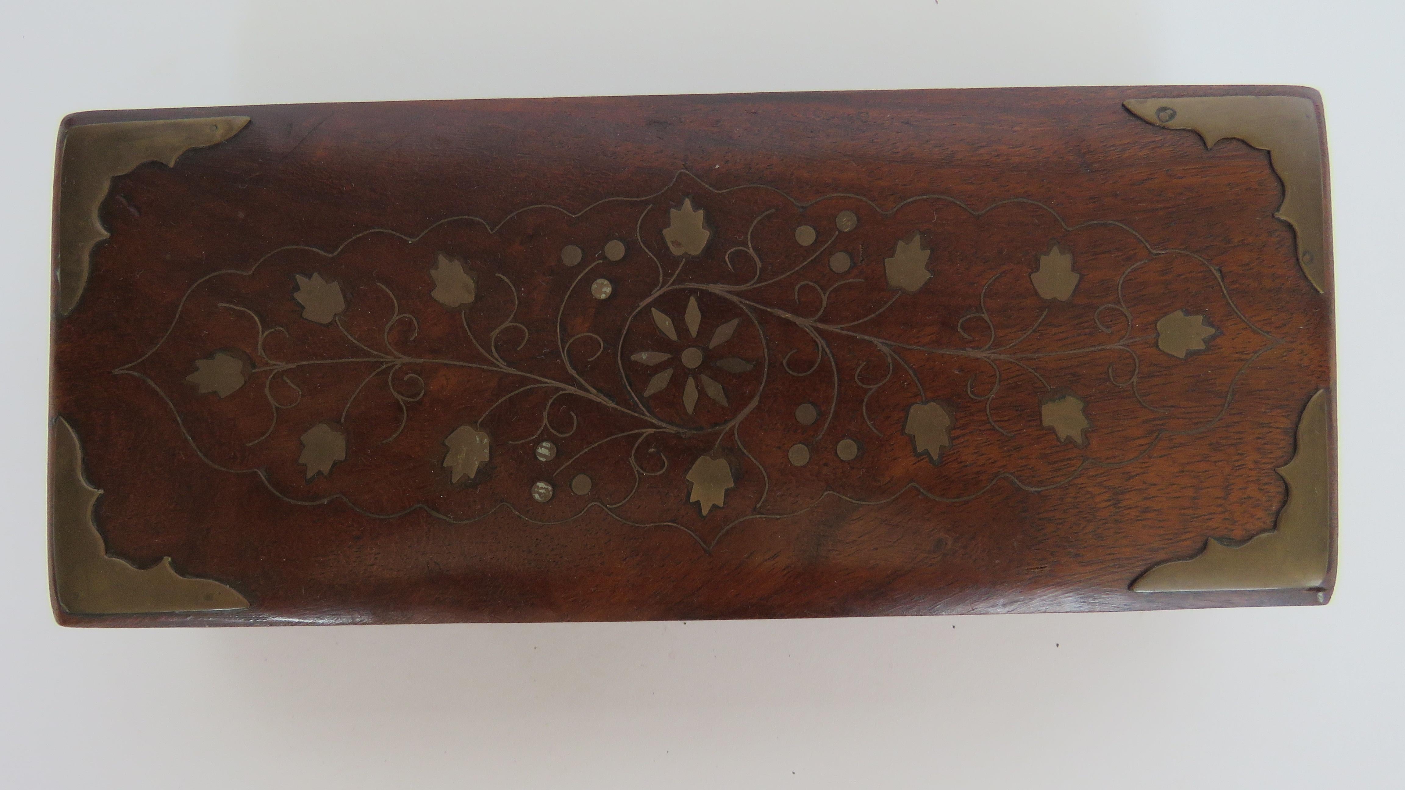 Hand-Carved Inlaid Jewelry Box For Sale