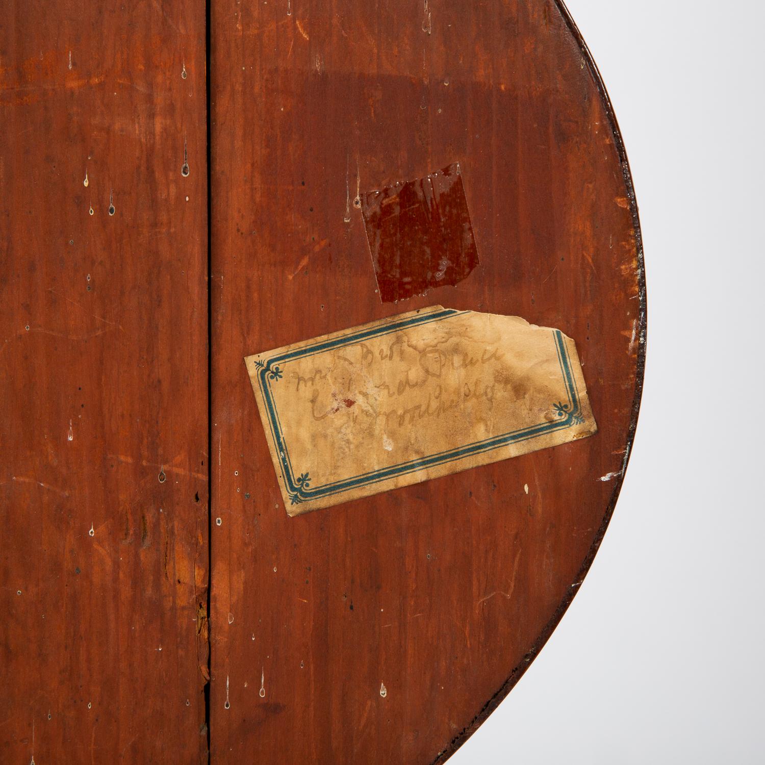 Inlaid Mahogany Barometer, with Silvered Dial, Signed Vecchio & Co For Sale 5