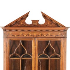 Inlaid Mahogany Corner Cabinet