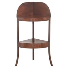 Inlaid Mahogany Corner Washstand