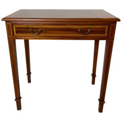 Inlaid Mahogany Diminutive Writing Table Console