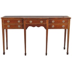 Inlaid Mahogany English Federal Brandy Board Sideboard Buffet, circa 1890