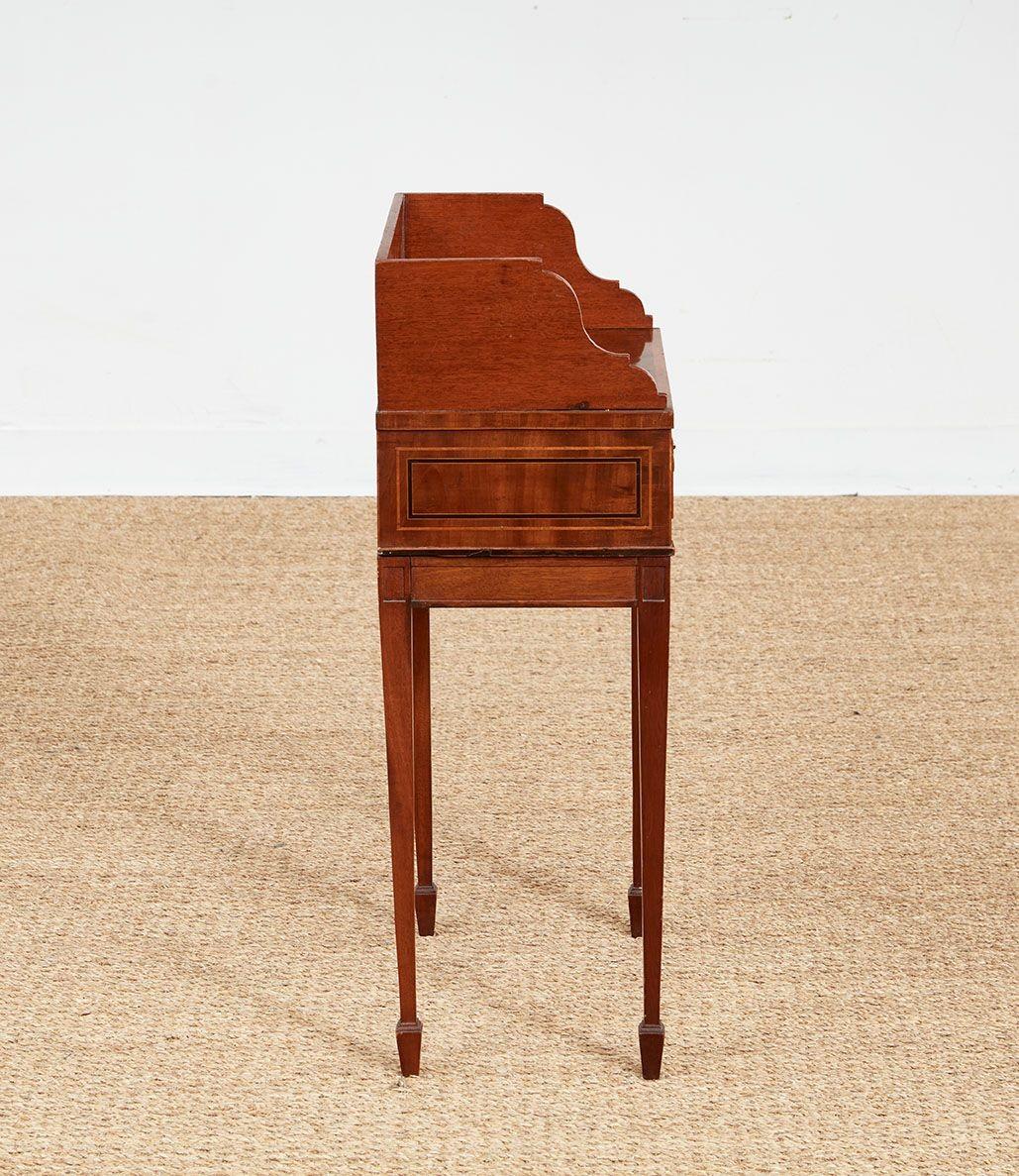 English Inlaid Mahogany Hall Table For Sale