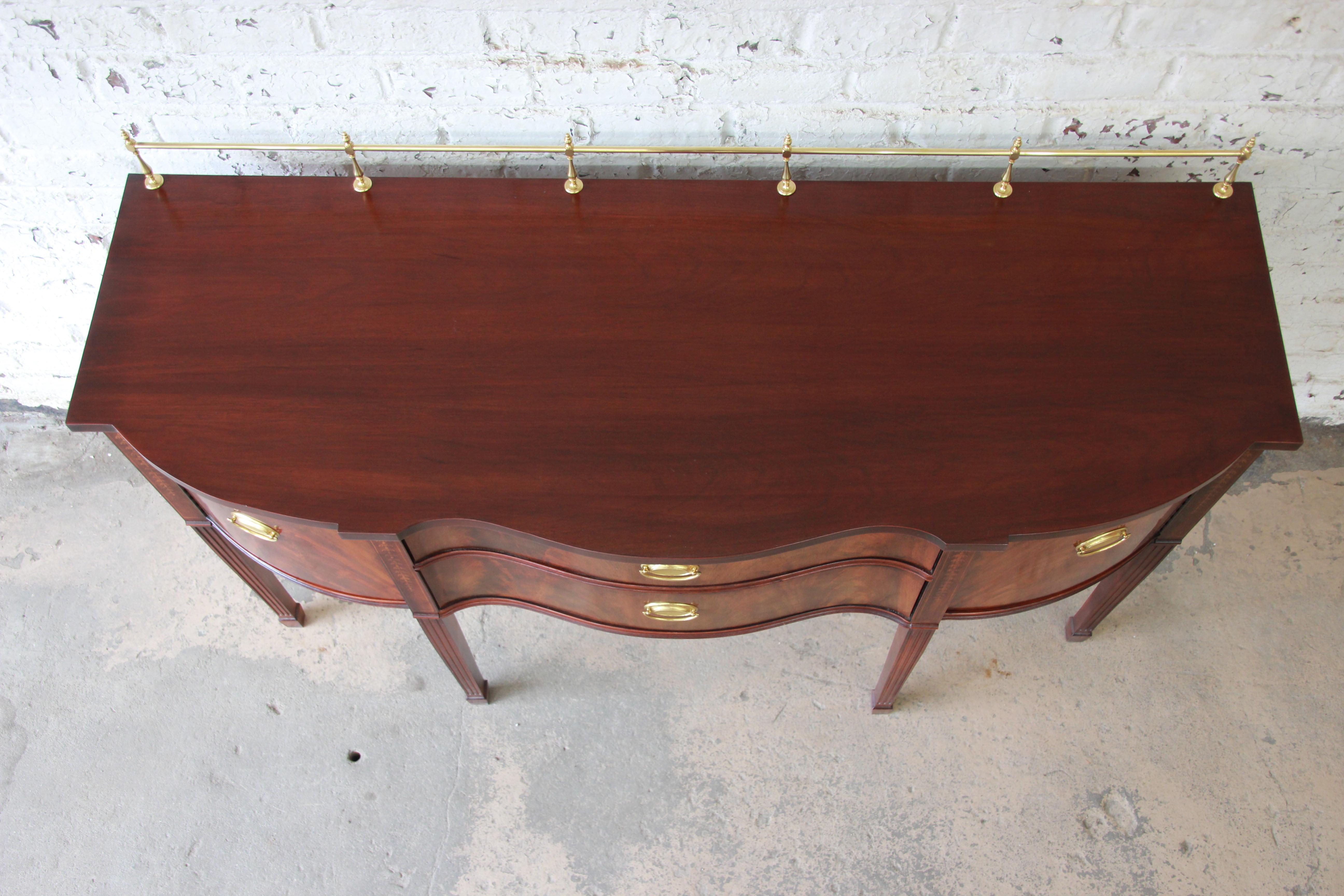 Inlaid Mahogany Hepplewhite Style Sideboard Buffet by Thomasville 2