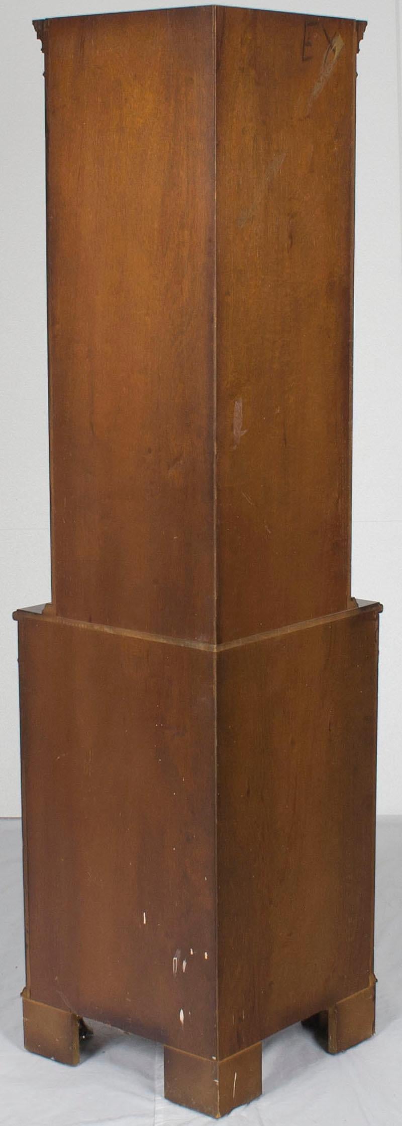 Inlaid Mahogany Narrow Corner Cabinet Cupboard In Good Condition In Atlanta, GA