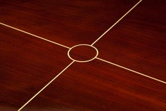 Art Deco Italian Inlaid Mahogany Table in the manner of  Gio Ponti