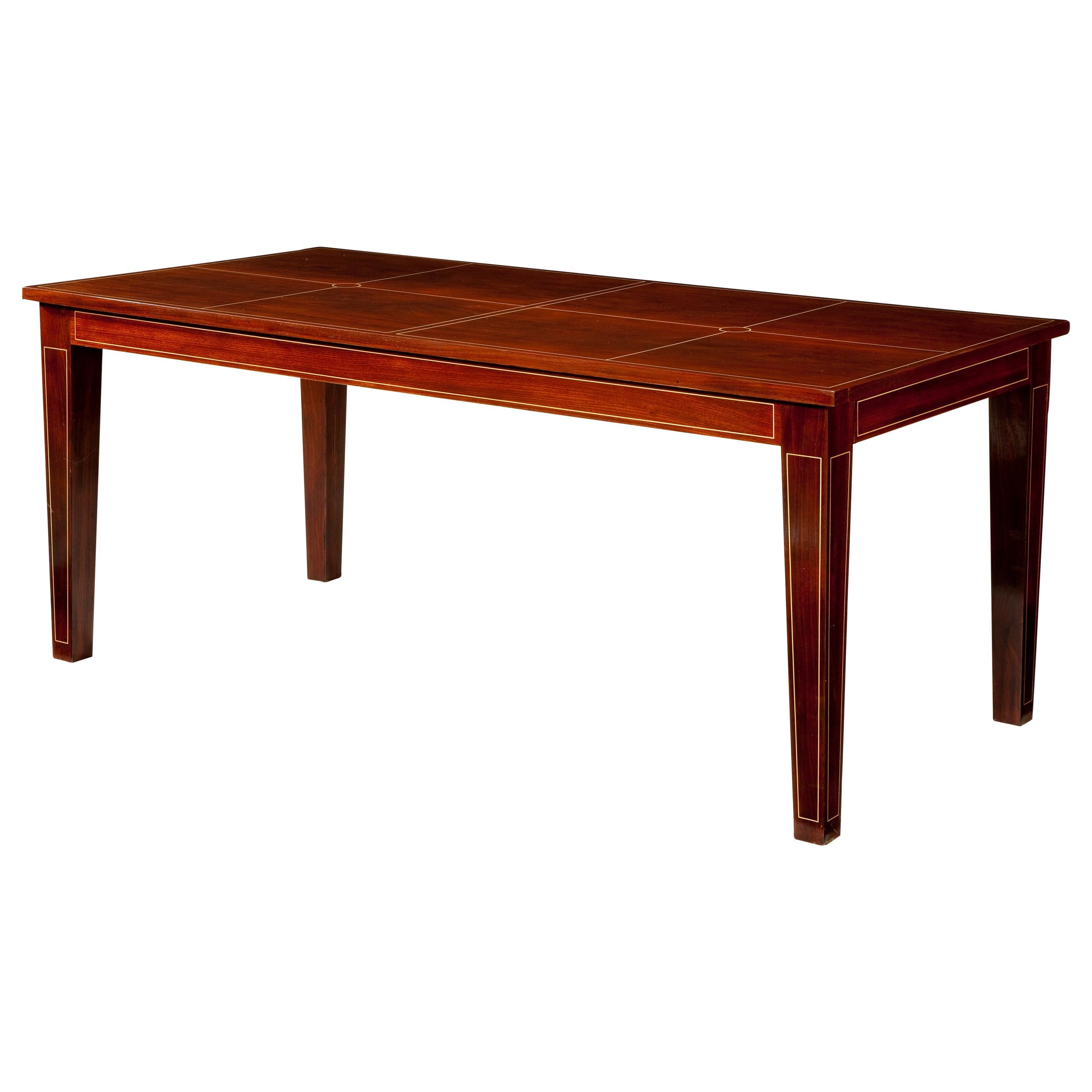 Art Deco Italian Inlaid Mahogany Table Attributed to Gio Ponti For Sale
