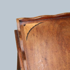 Inlaid Mahogany Tea Table with Sunburst Patera Corbels & Candle Tray 20thC