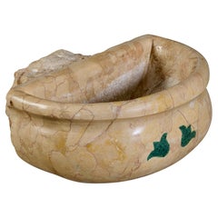 Inlaid Marble Holy Water Vessel