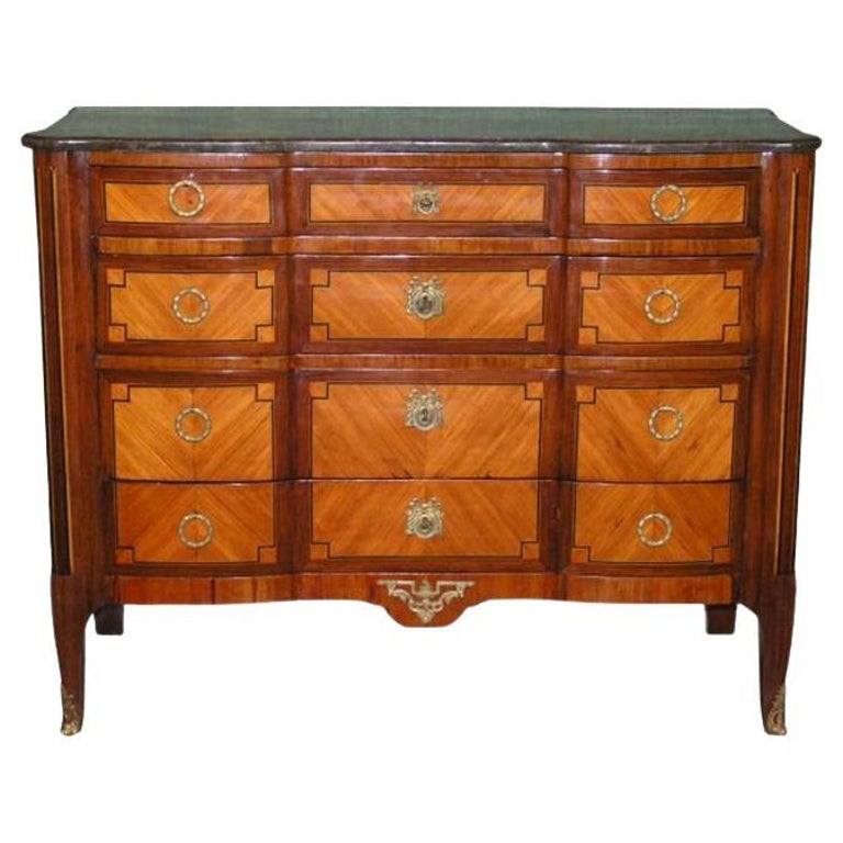 Inlaid Marble-Top Commode, circa 1850 For Sale at 1stDibs