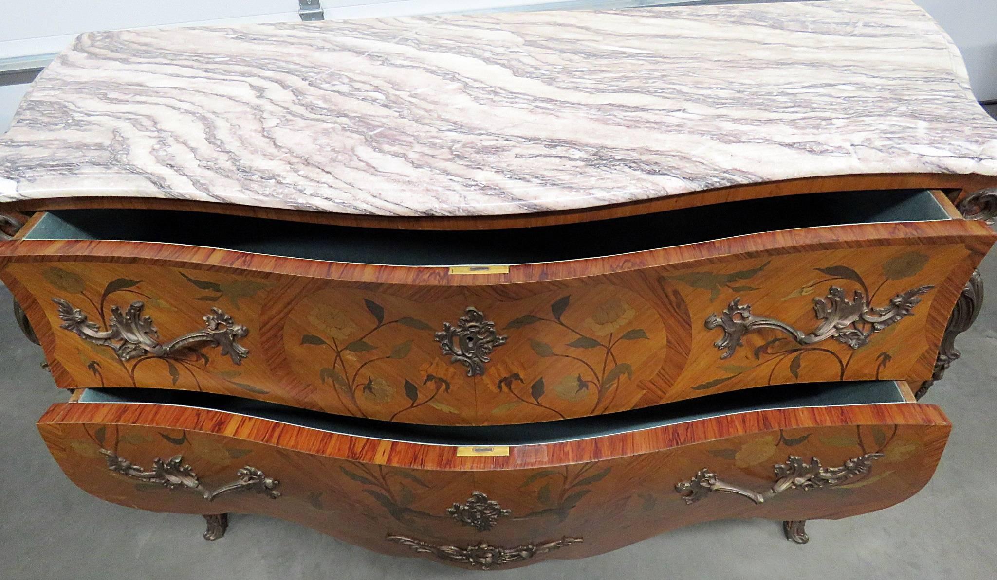 Inlaid Marble-Top Commode 1
