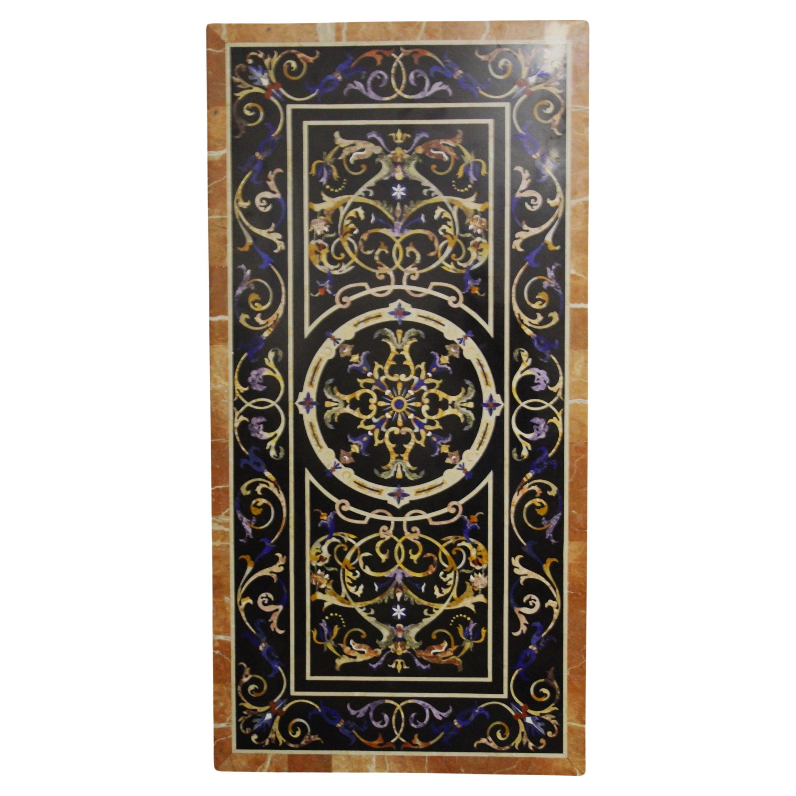 Inlaid marble top For Sale