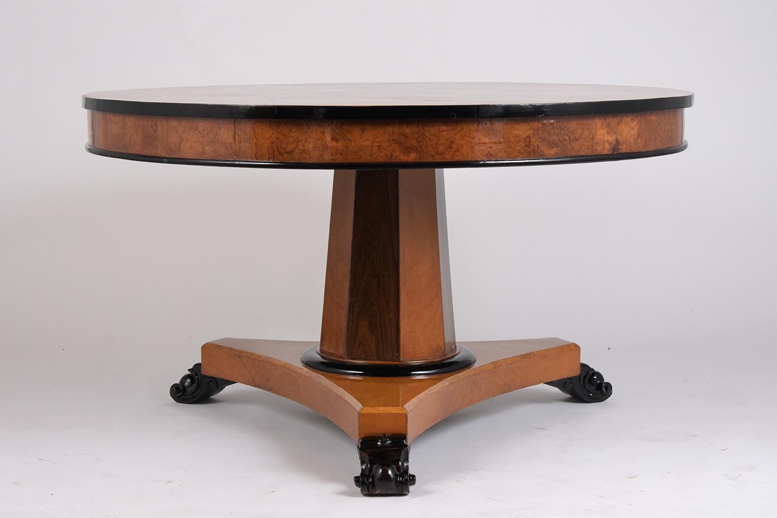 English Inlaid Marquetry Center Table