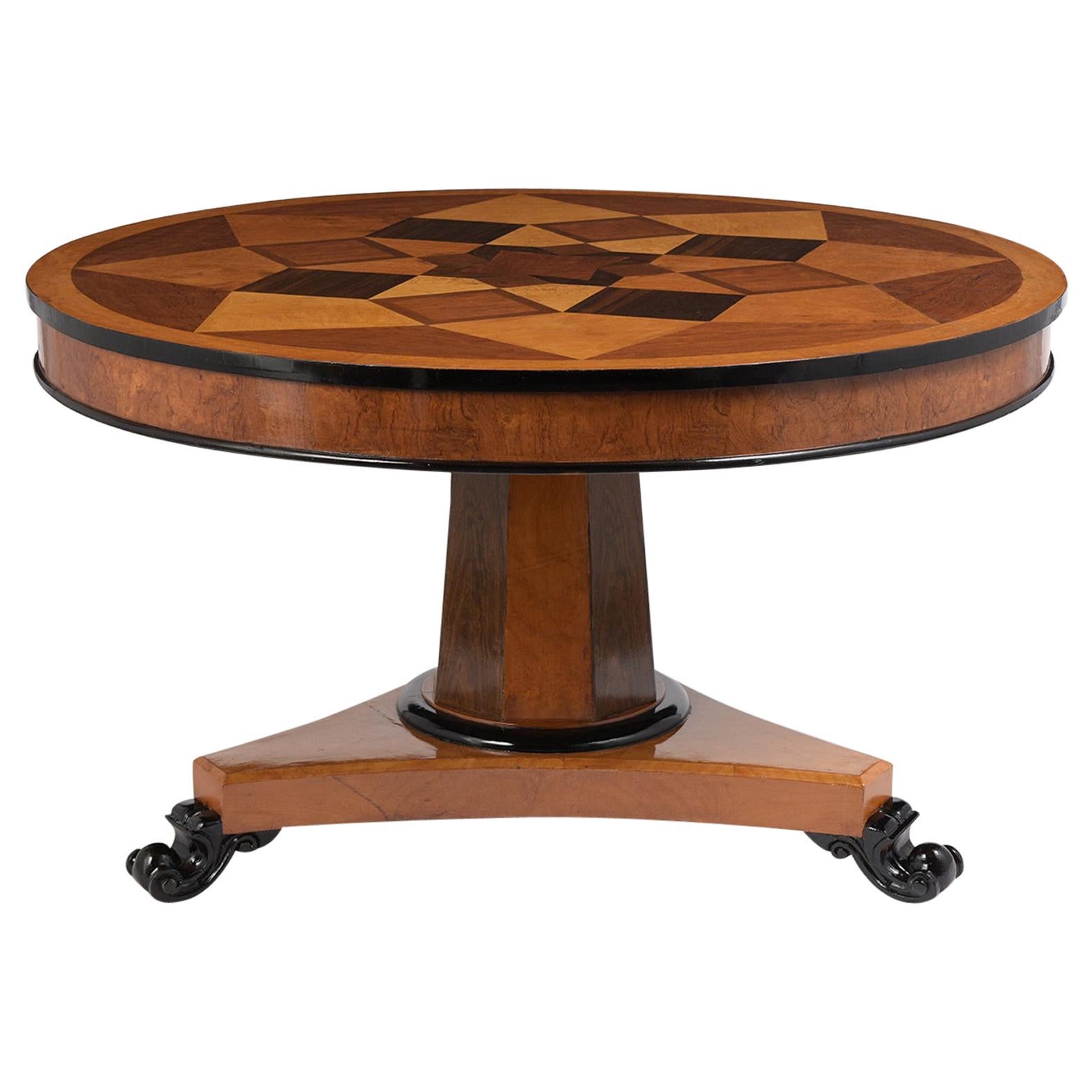 Inlaid Marquetry Center Table