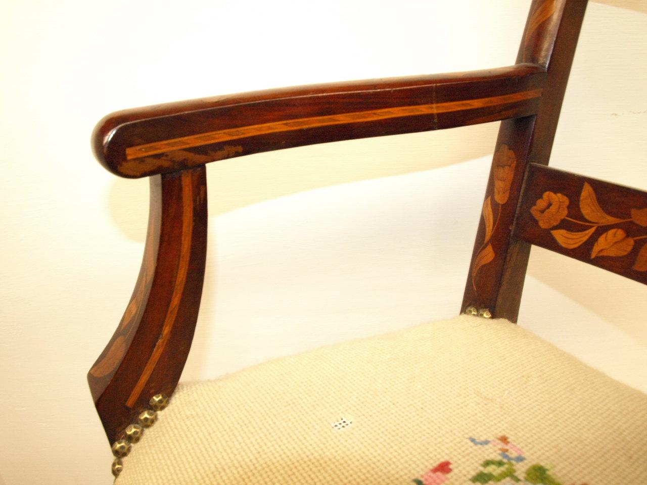 Inlaid Marquetry Child's Armchair 6