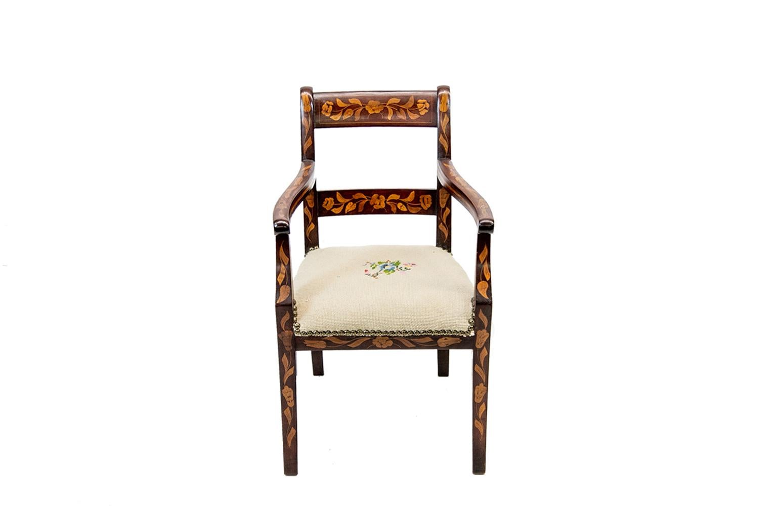 Inlaid Marquetry Child's Armchair 2