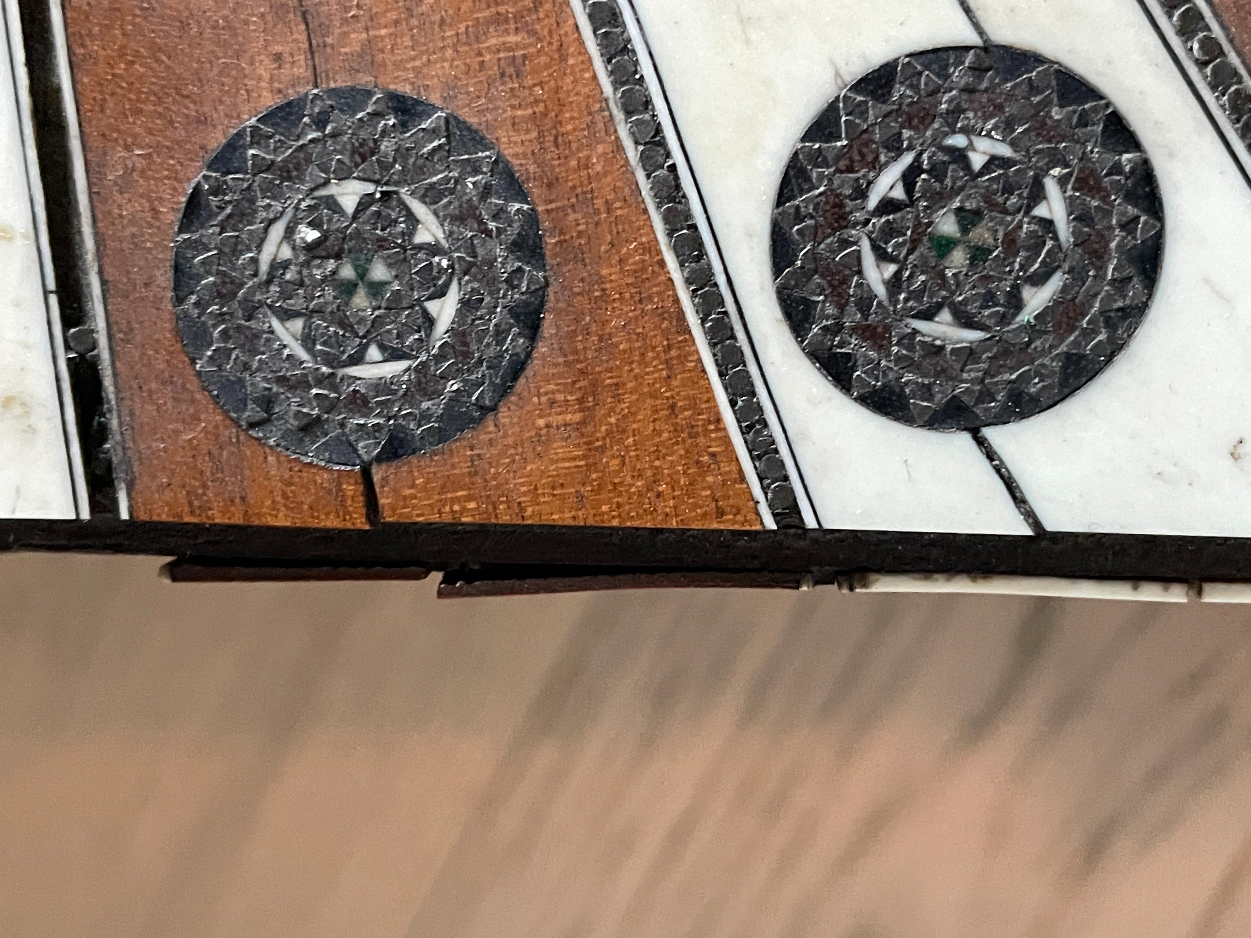 Inlay Inlaid Micro Mosaic Writing Box. For Sale