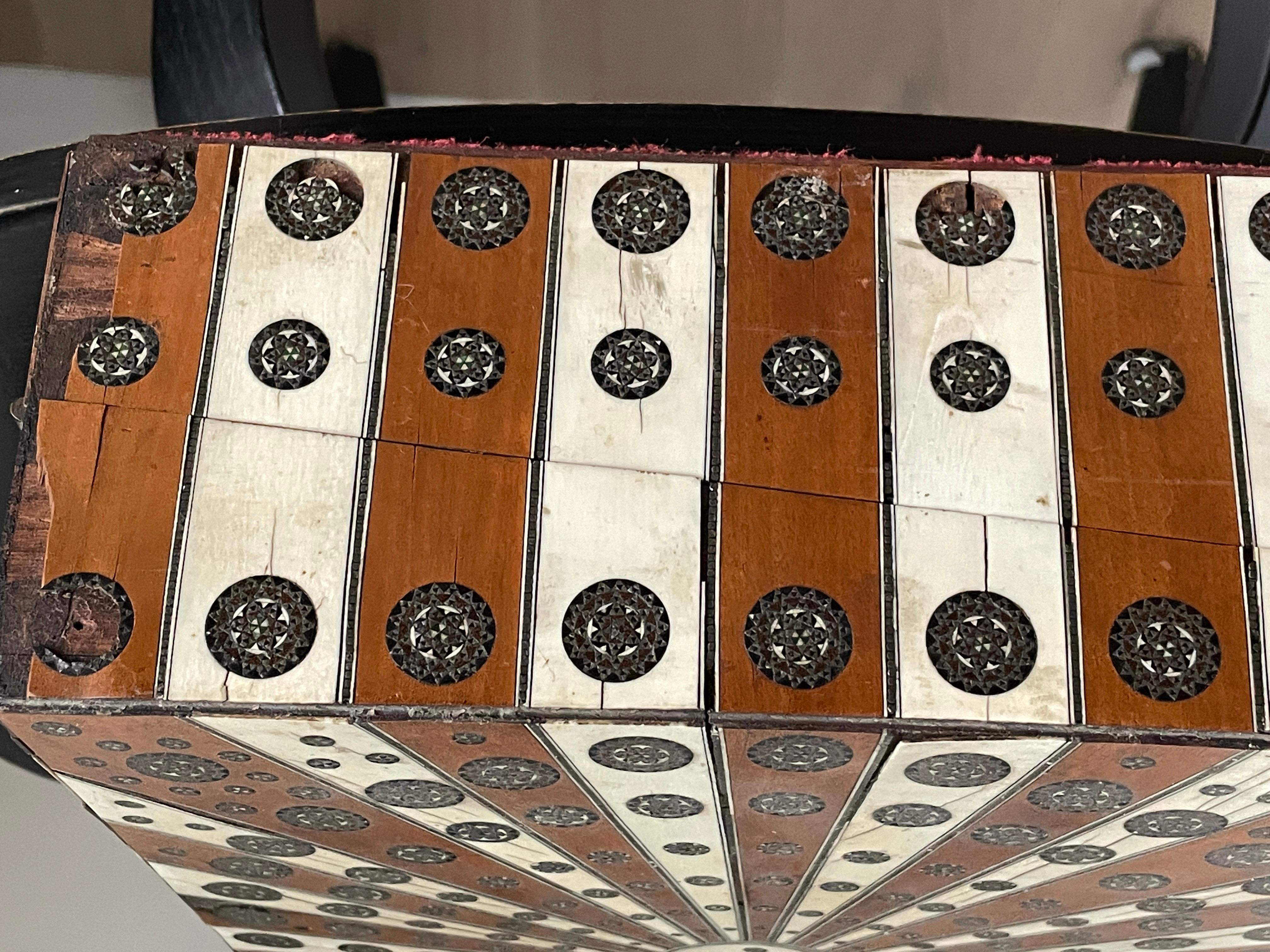 Inlaid Micro Mosaic Writing Box. In Distressed Condition For Sale In New York, NY