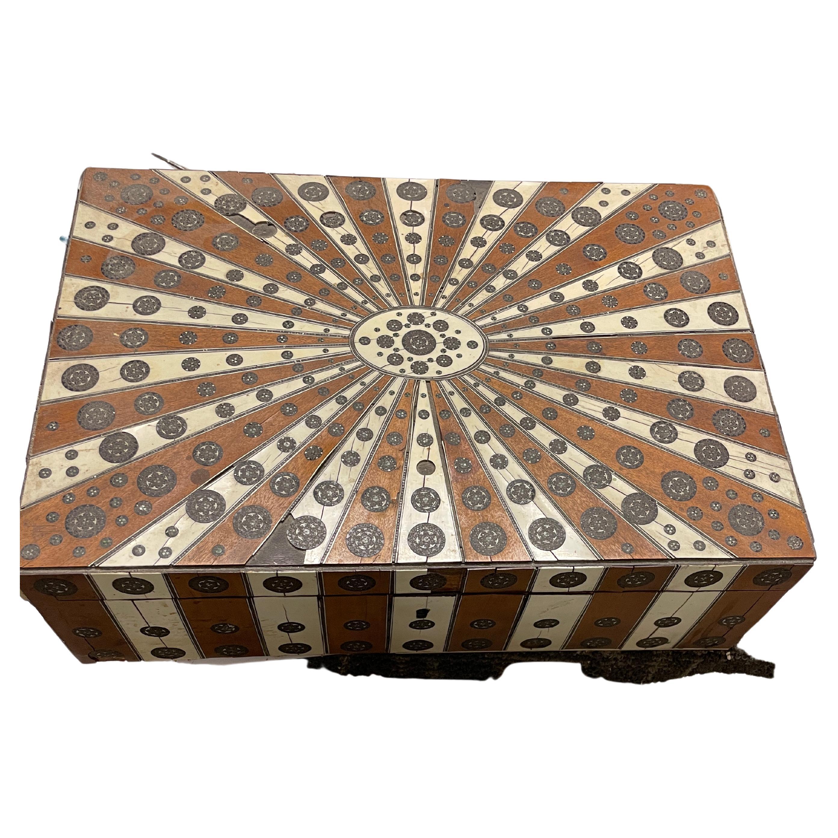 Inlaid Micro Mosaic Writing Box.  For Sale