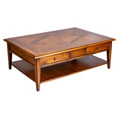 Inlaid Modern Center Table from the Late 20th Century in Light Brown