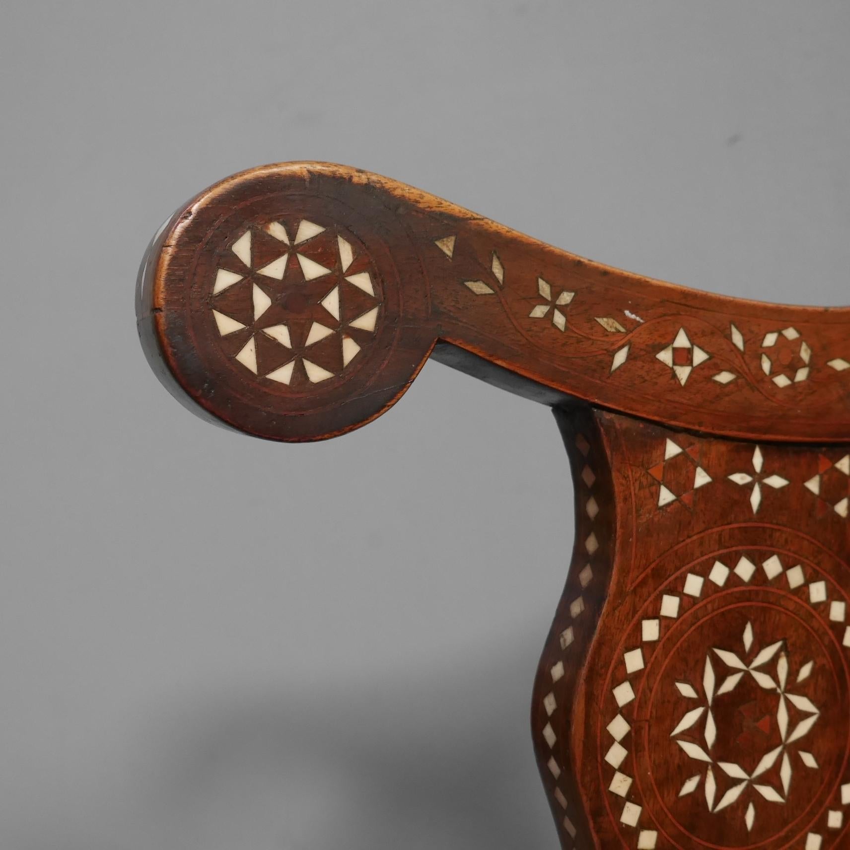 Rustic Inlaid Moorish Hoshiarpur Bench For Sale