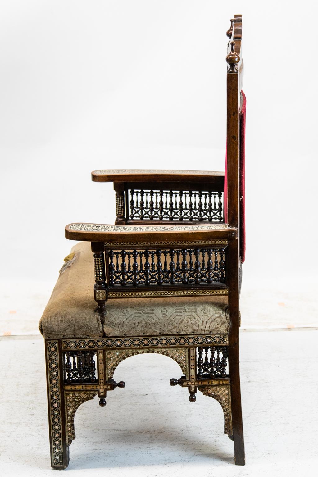 Inlaid Moroccan Armchair For Sale 4