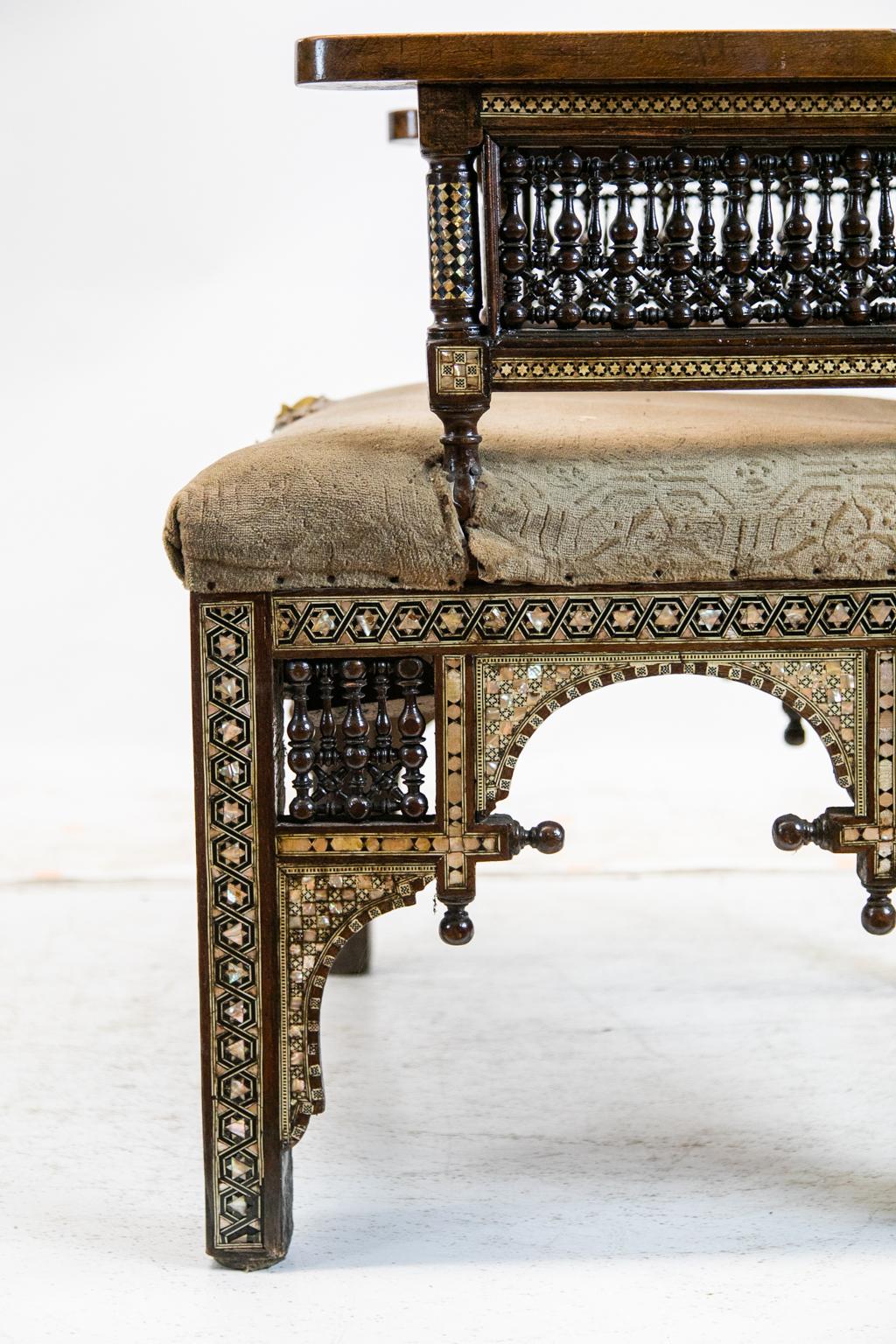 Inlaid Moroccan Armchair For Sale 5