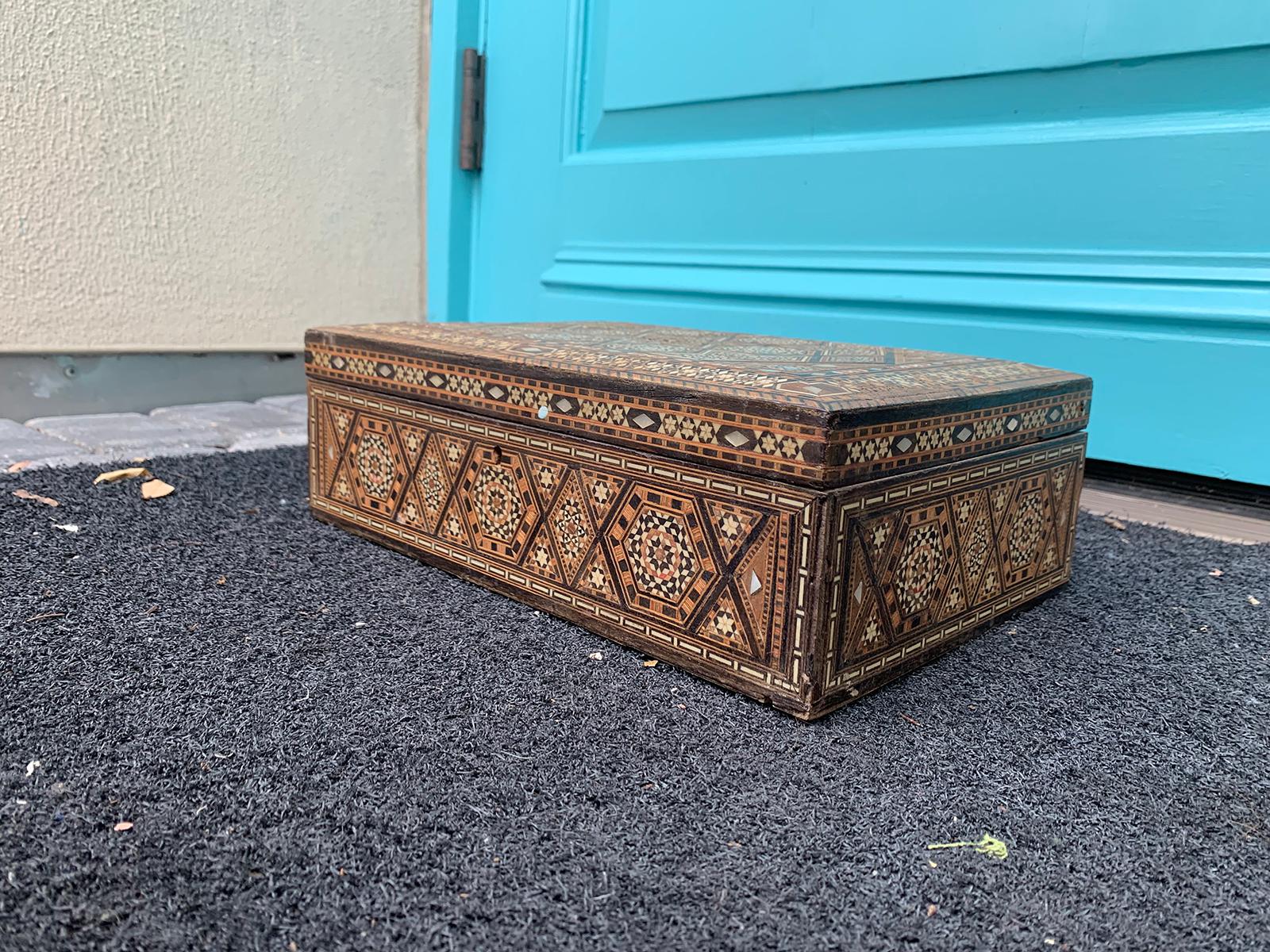 Inlay Inlaid Moroccan Box, circa 1890