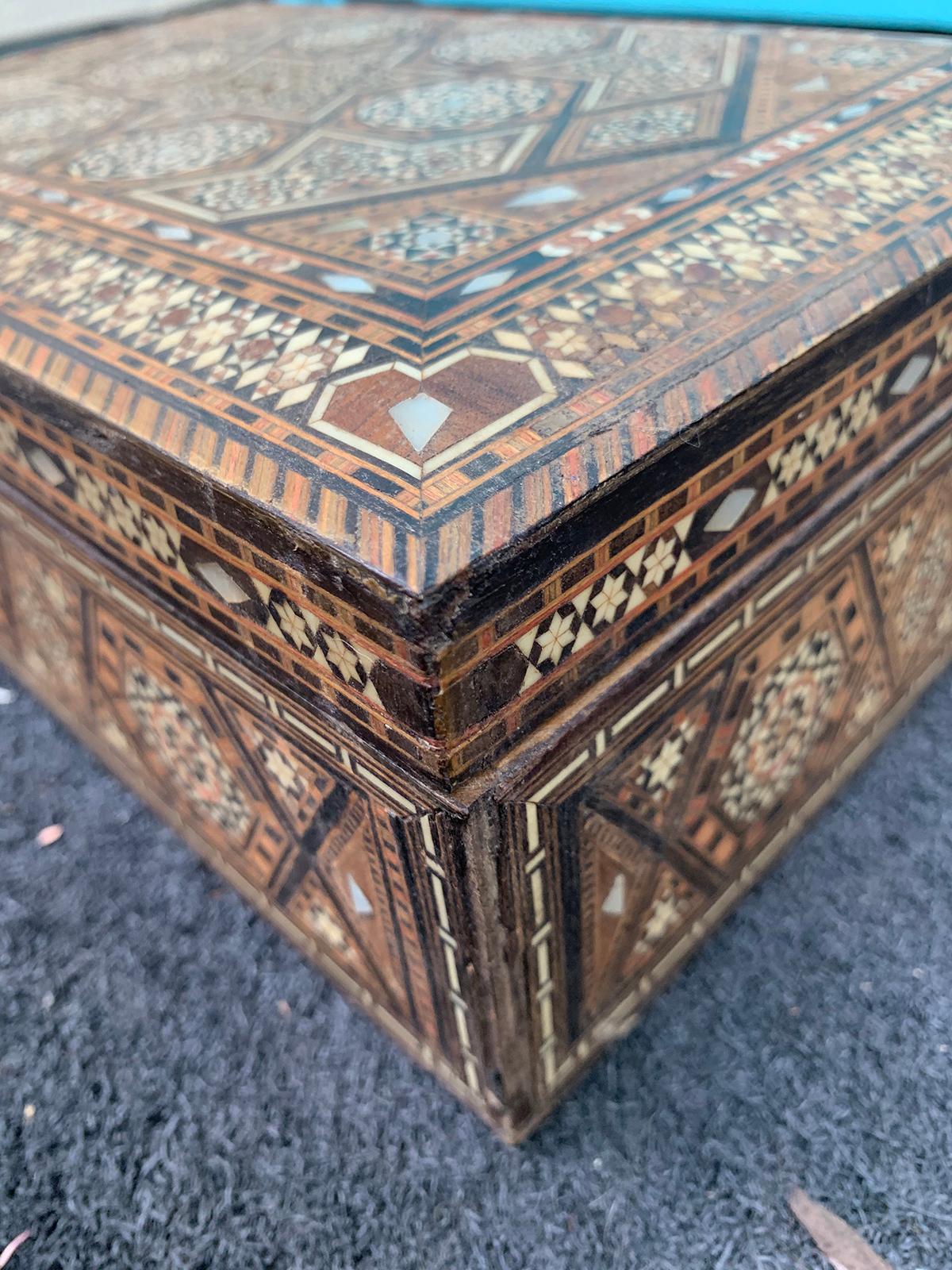 Wood Inlaid Moroccan Box, circa 1890