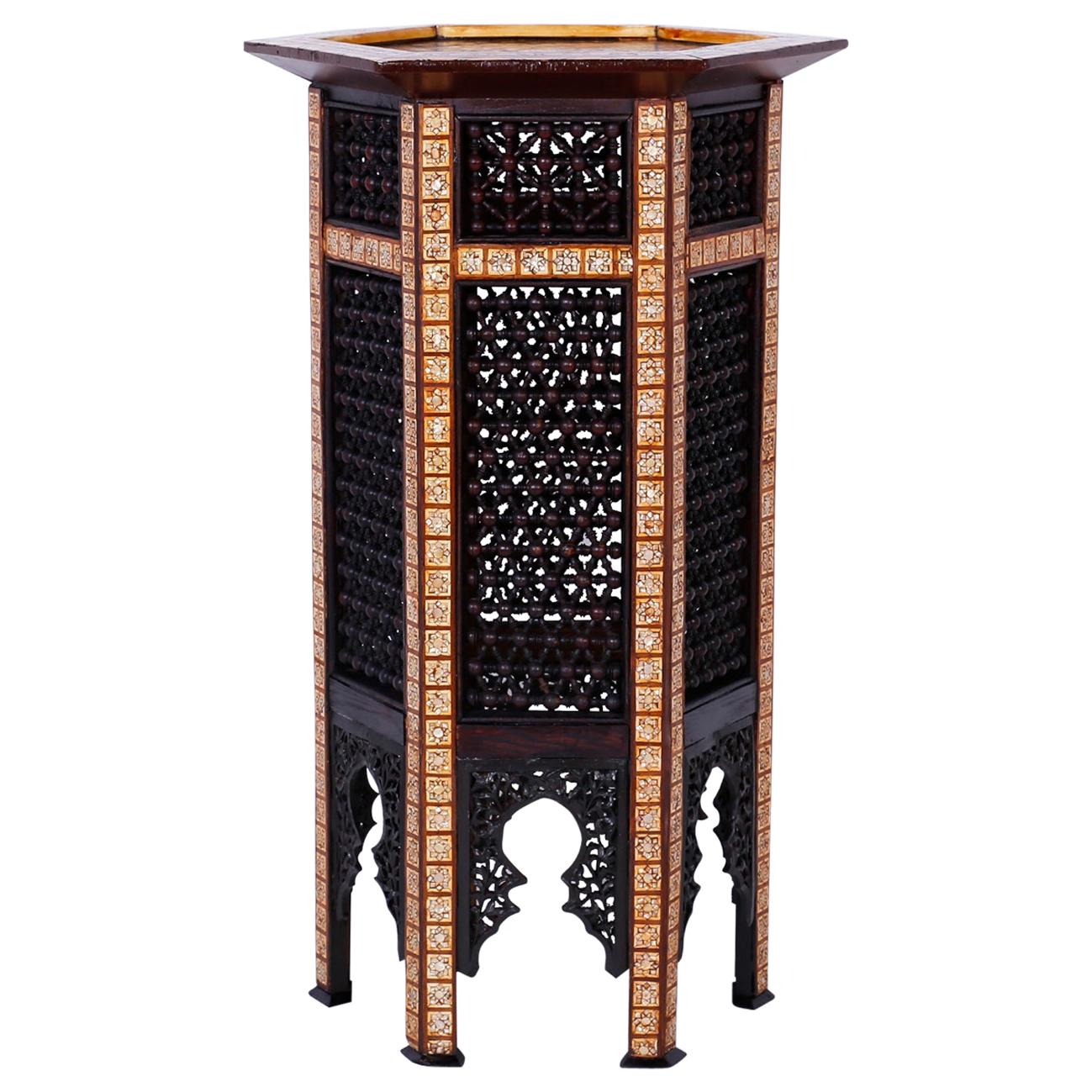 Inlaid Moroccan Stand or Pedestal