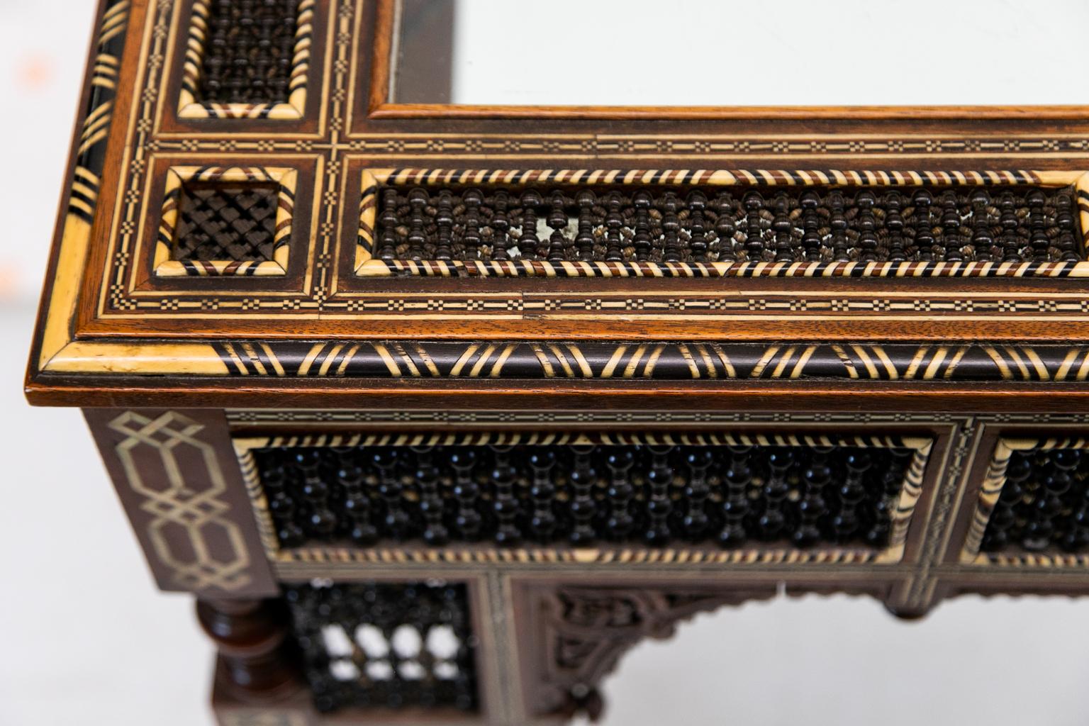 Late 19th Century Inlaid Moroccan Vitrine For Sale