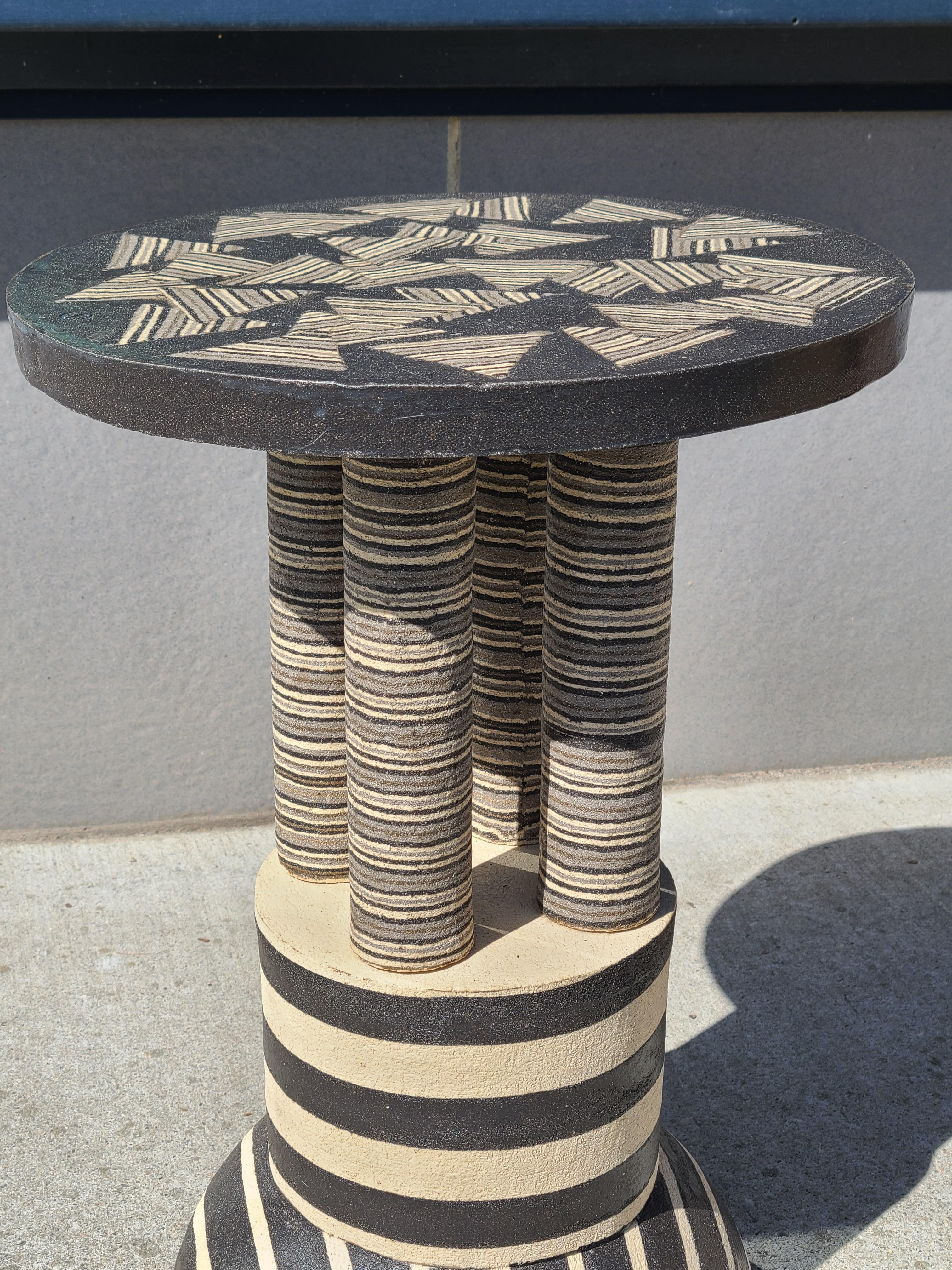 Inlay Inlaid Nerikomi Side Table by Lewis Trimble
