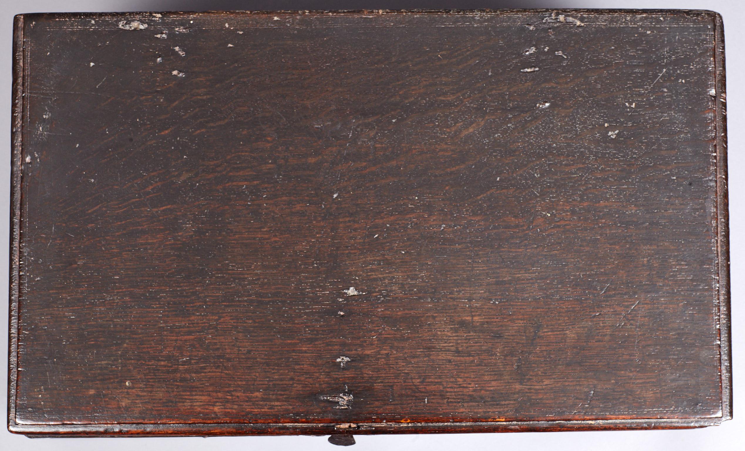 Inlaid Oak Desk Box, Charles II period, Yorkshire, circa 1660-1680 For Sale 8