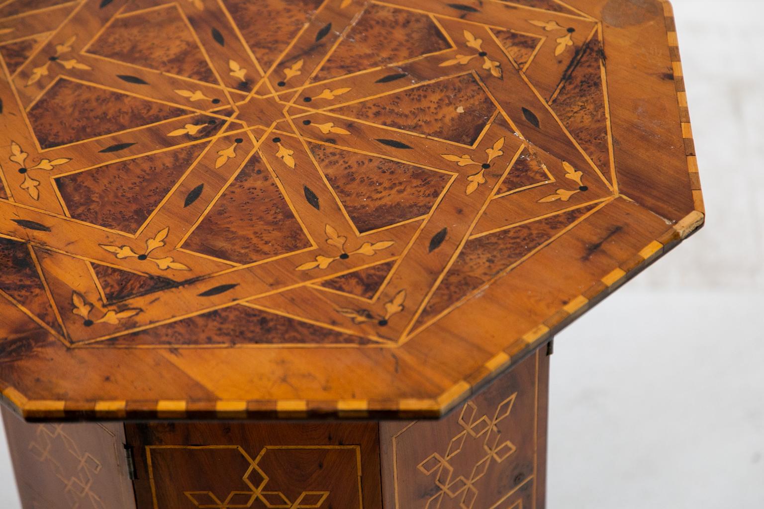 Central Asian Inlaid Octagonal Table