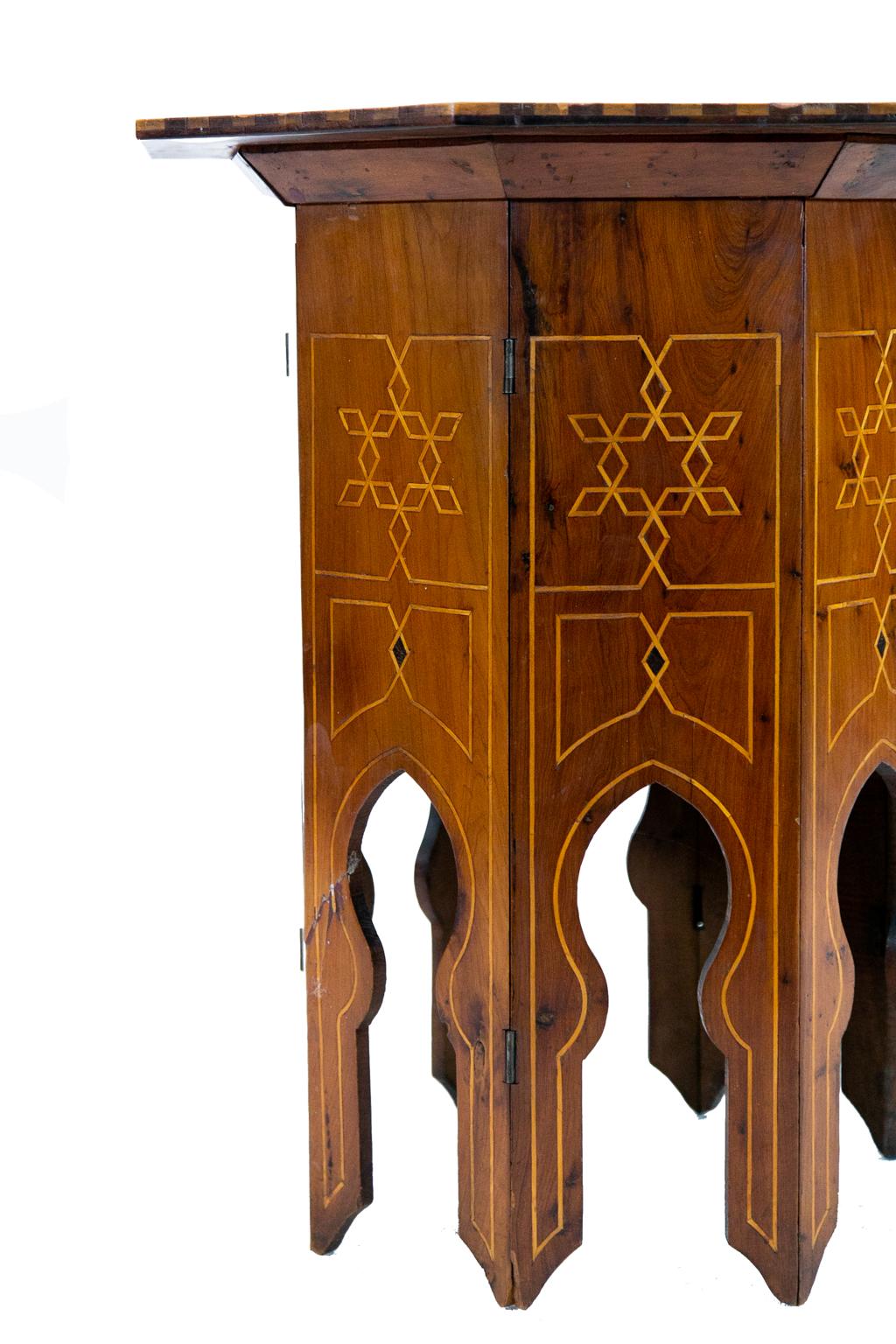 Birdseye Maple Inlaid Octagonal Table