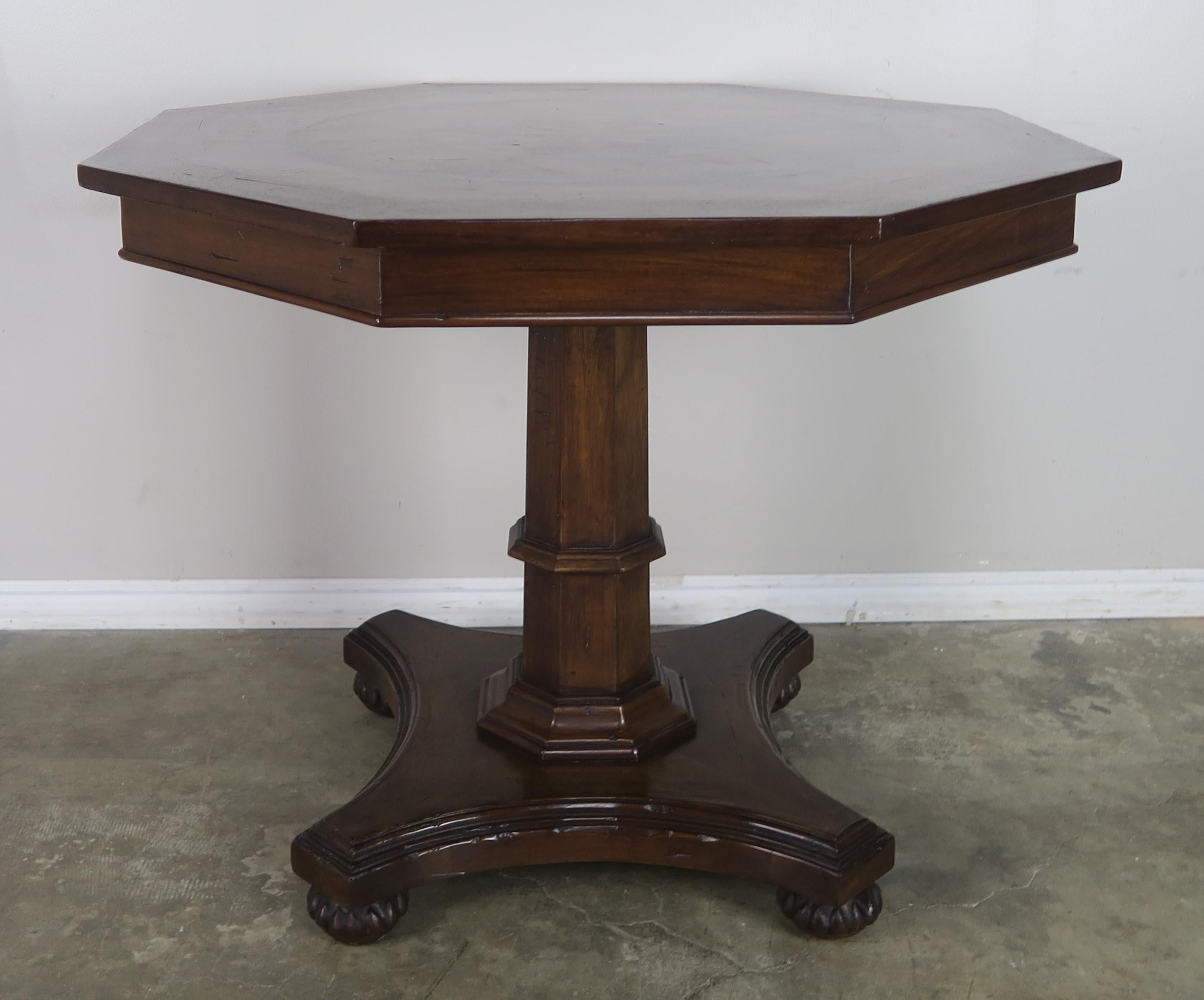 Inlaid Octagonal Table with Star Design, 20th Century 5