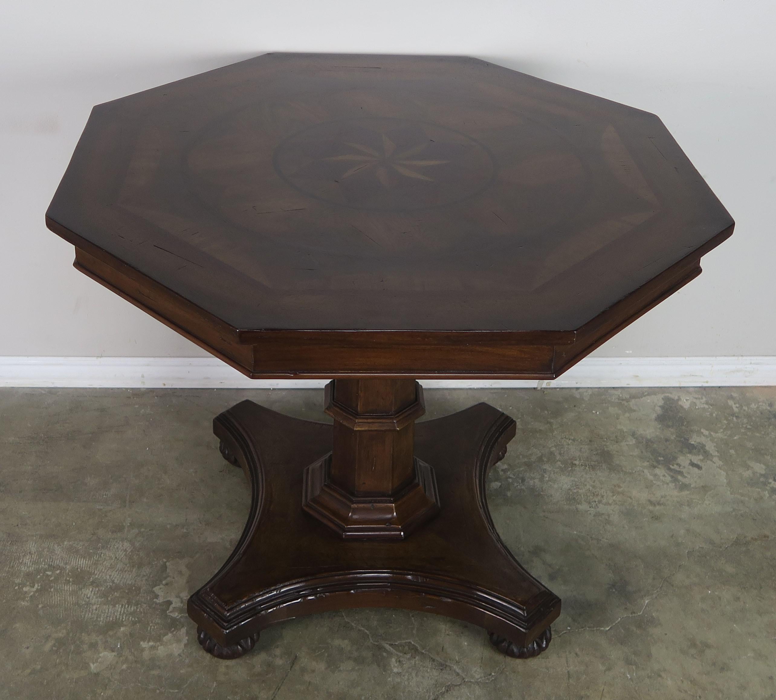 Other Inlaid Octagonal Table with Star Design, 20th Century