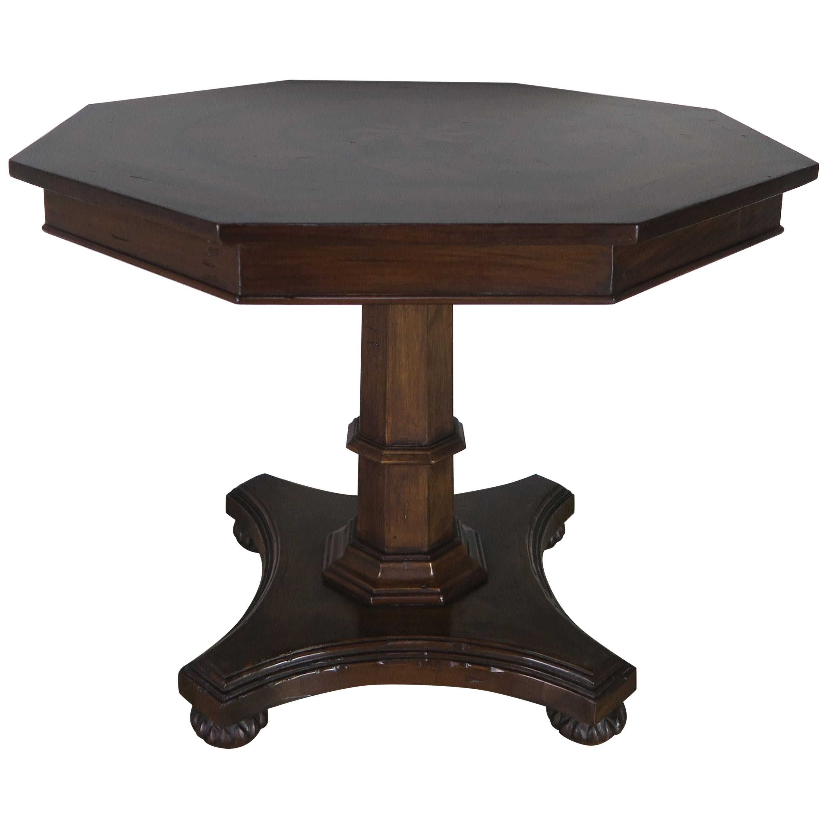 Inlaid Octagonal Table with Star Design, 20th Century