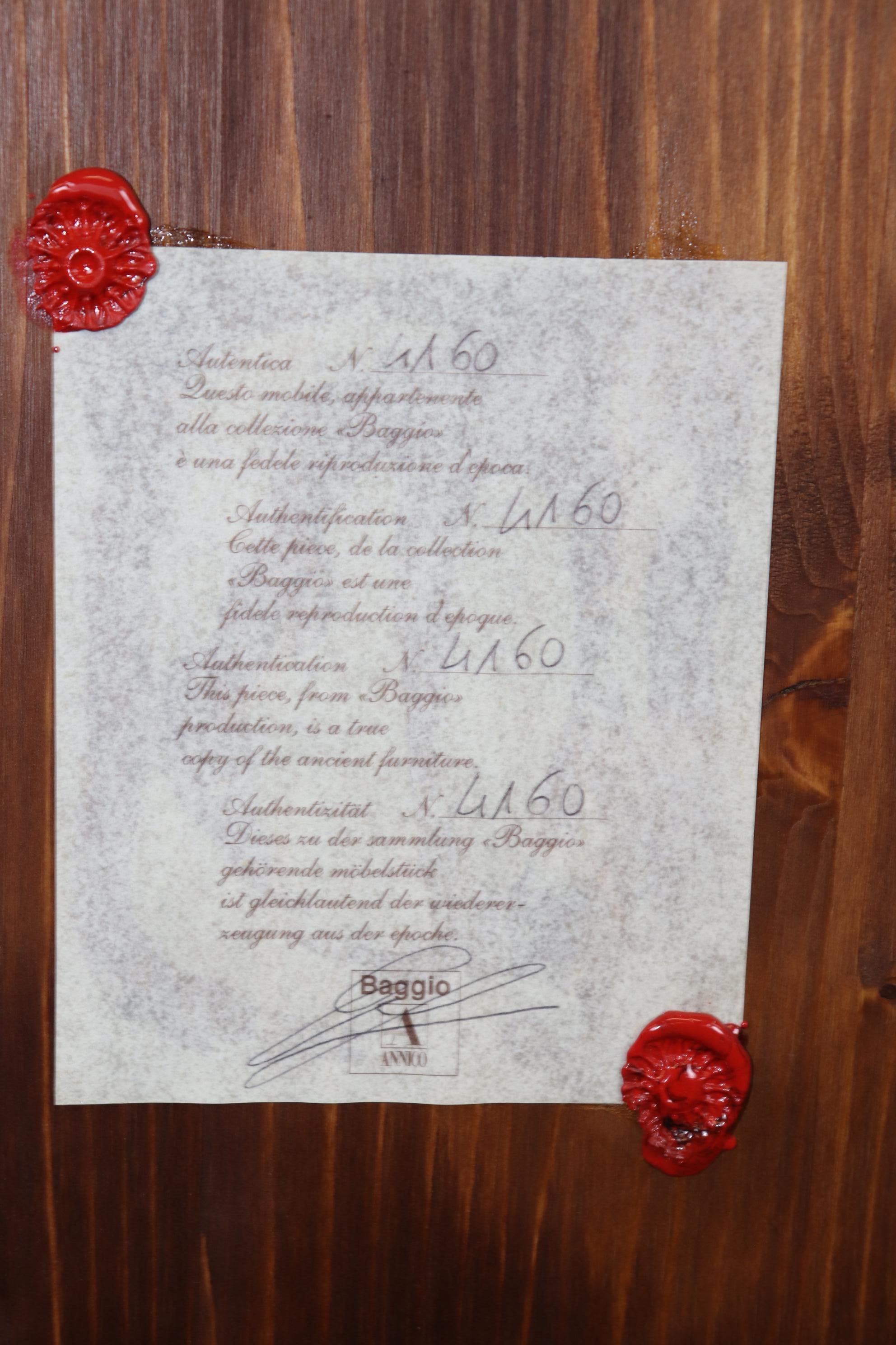 Commodo intarsiato Op Art francese stile Louis VX Baggio Annico con piano in marmo intarsiato In condizioni buone in vendita a Swedesboro, NJ