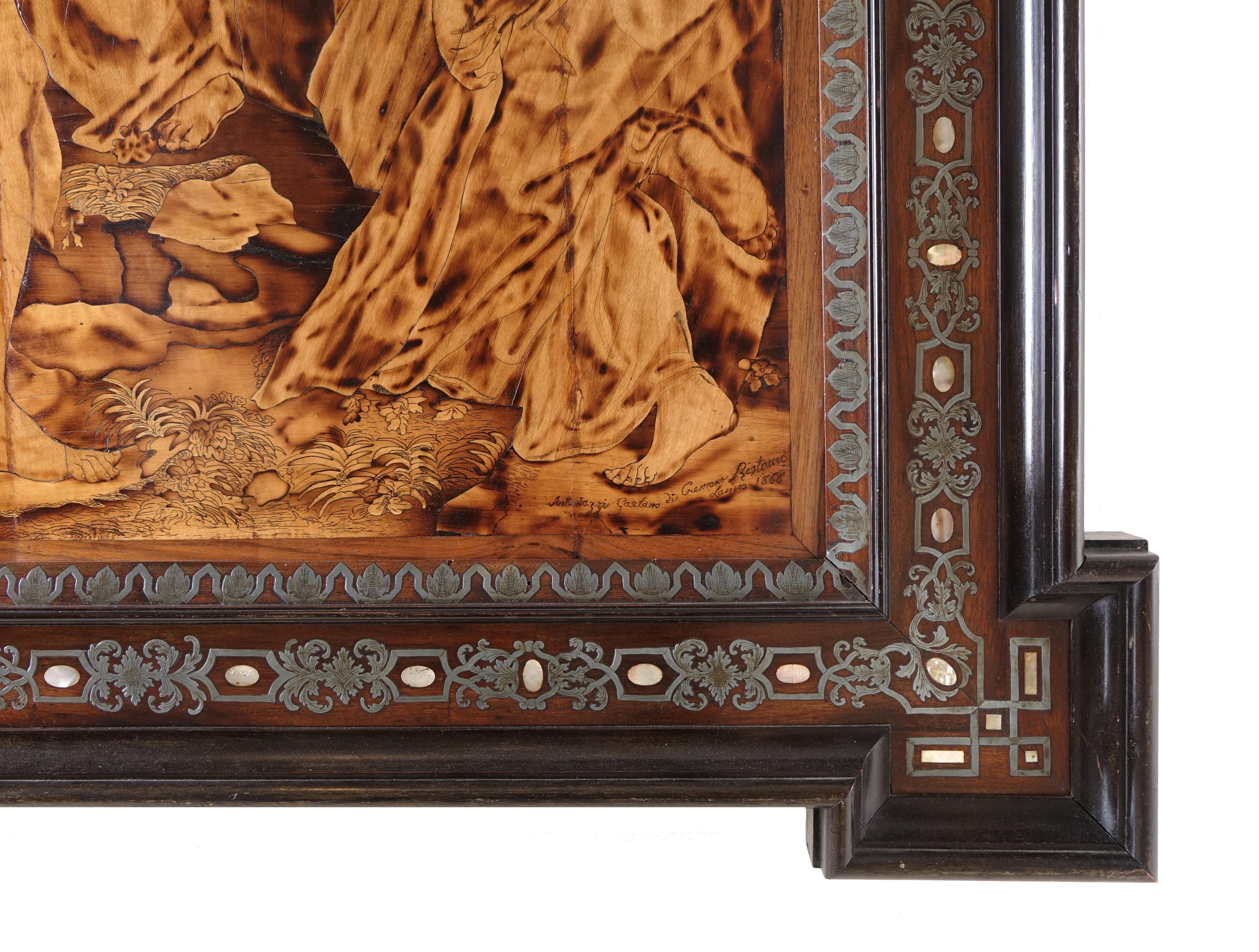 Inlaid Panel Painting, Inlay by Giovanni Maffezzoli, Madonna Di San Girolamo 4