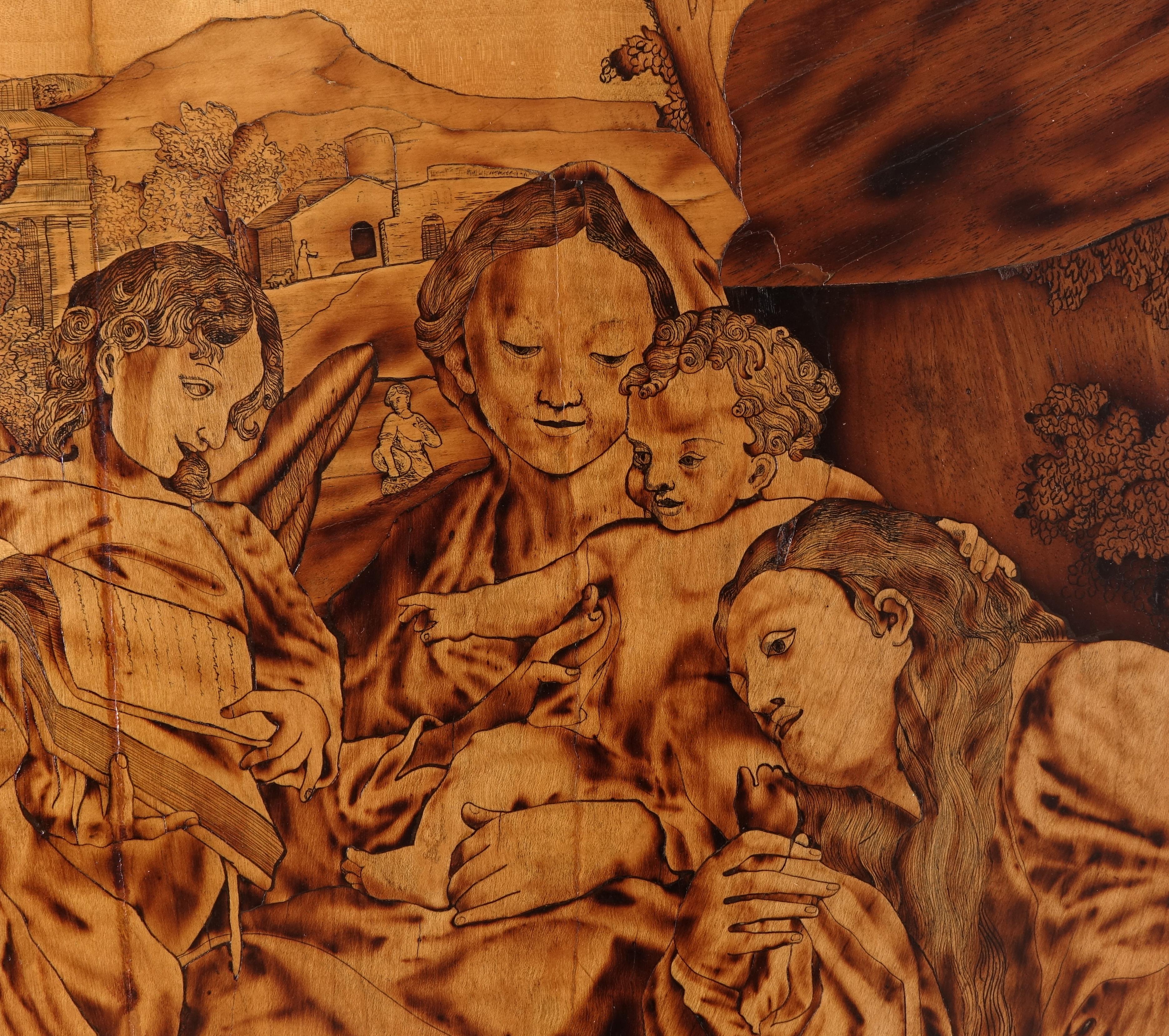 Inlaid Panel Painting, Inlay by Giovanni Maffezzoli, Madonna Di San Girolamo 1
