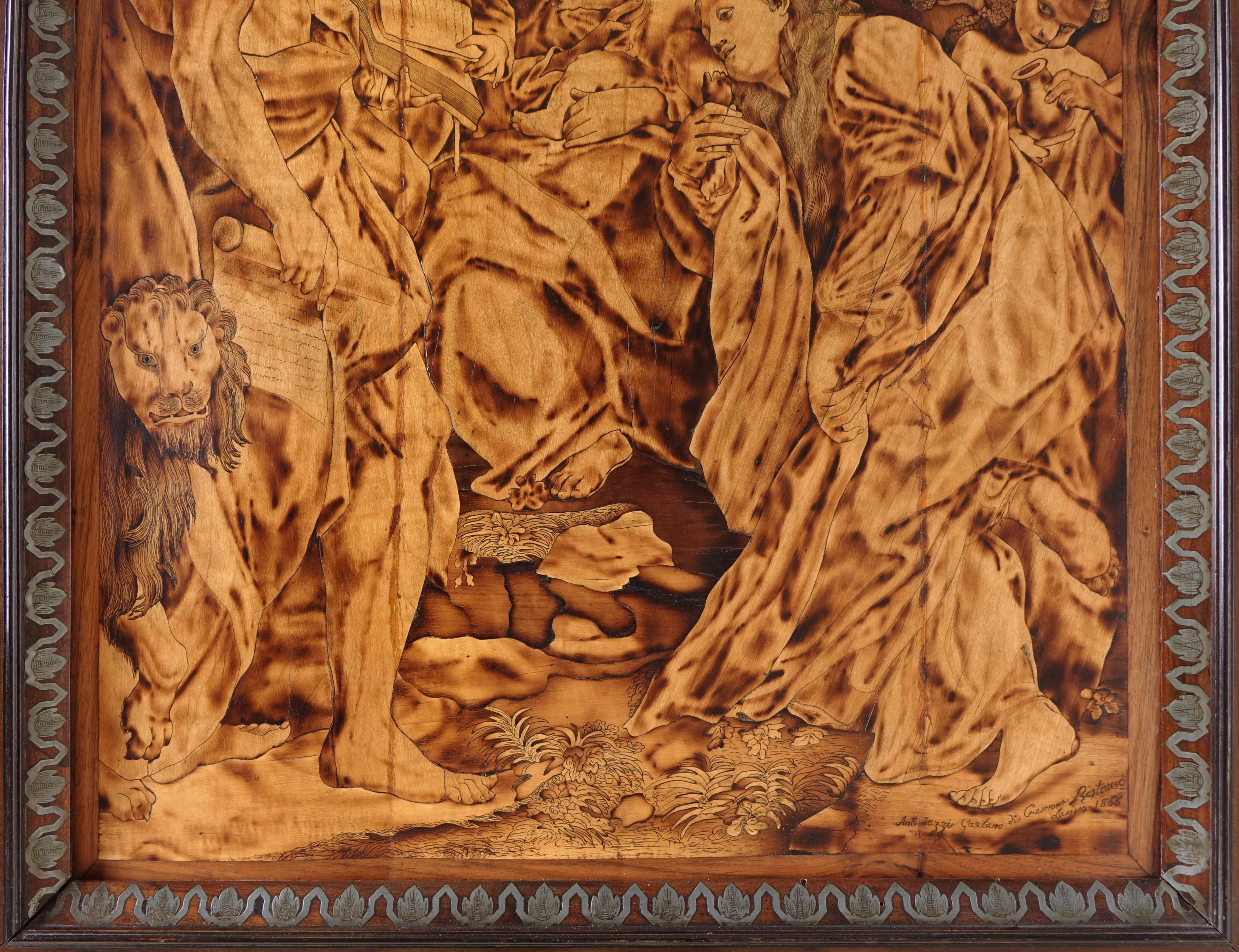 Inlaid Panel Painting, Inlay by Giovanni Maffezzoli, Madonna Di San Girolamo 2